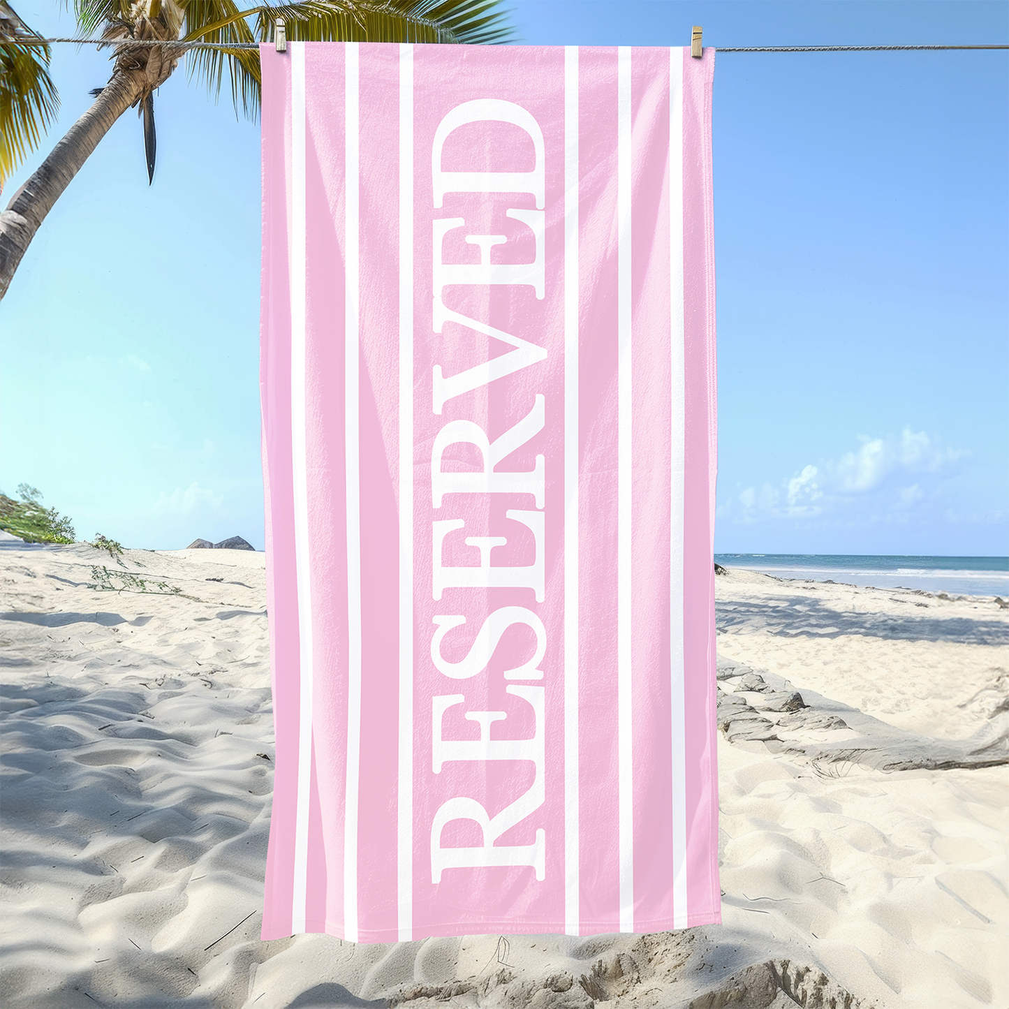 Reserved Printed Beach Towel