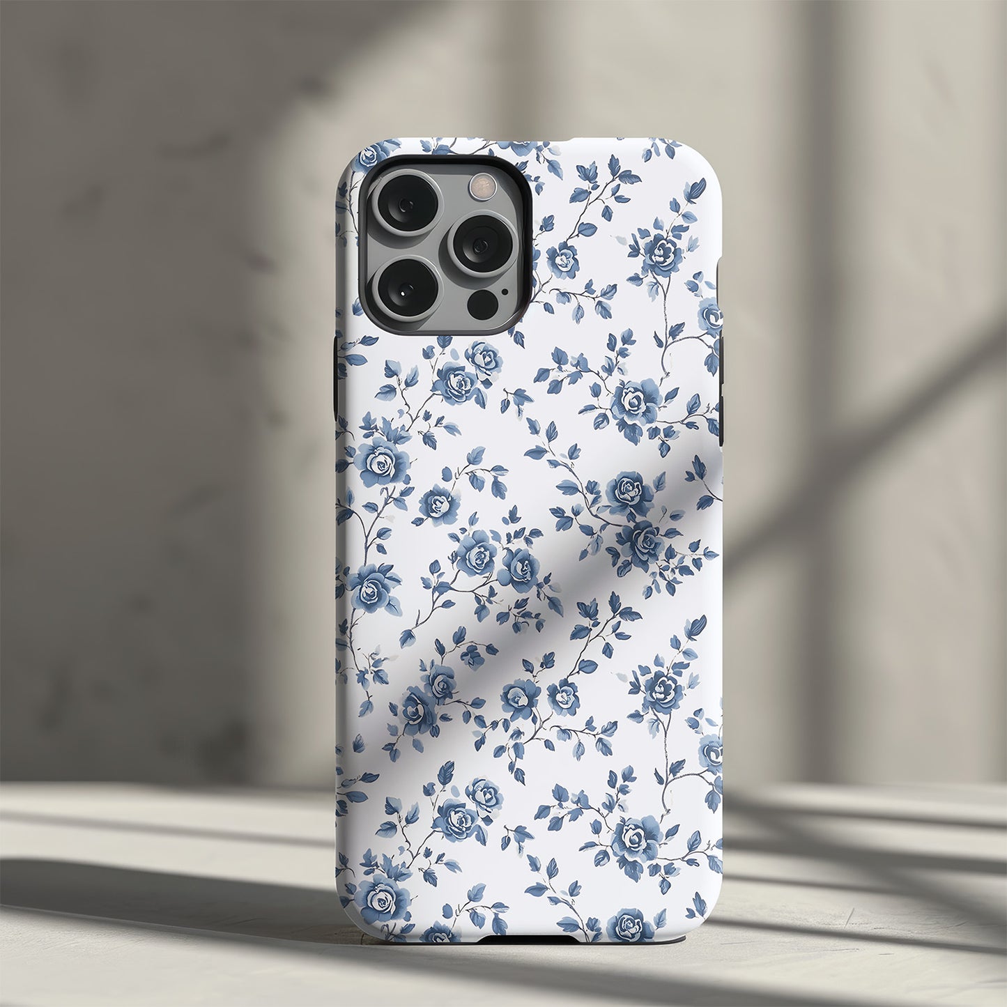 Blue Florals Slim Phone Case
