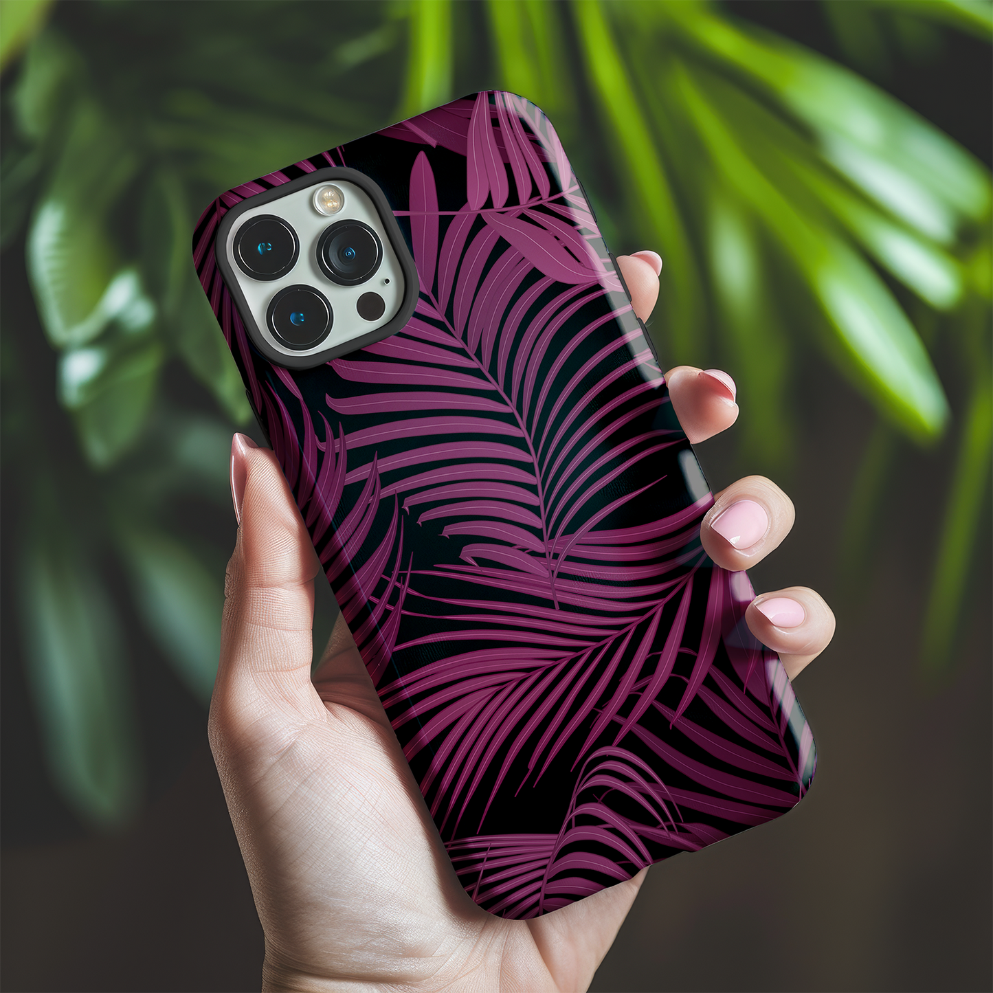 Pink Palm Tough Phone Case