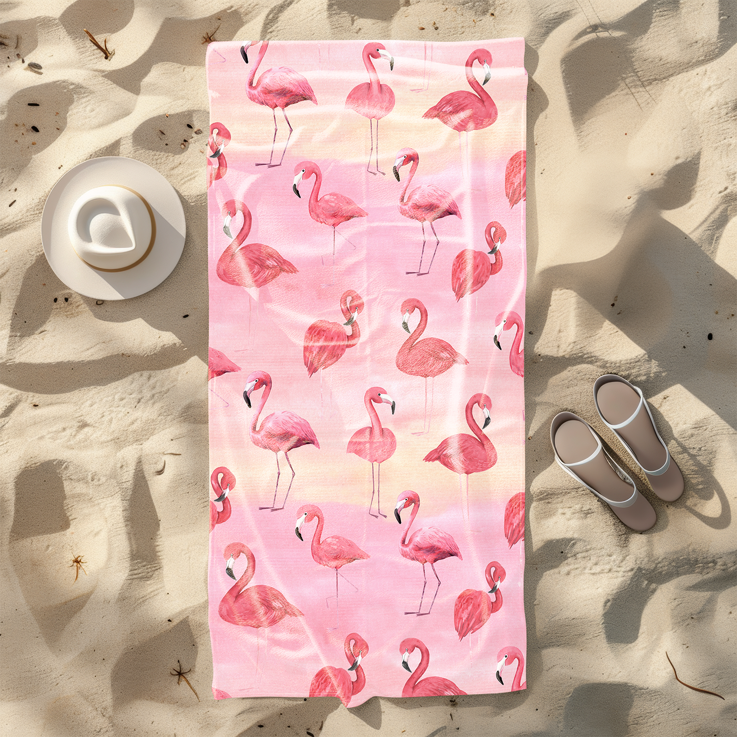 Flamingos Printed Beach Towel