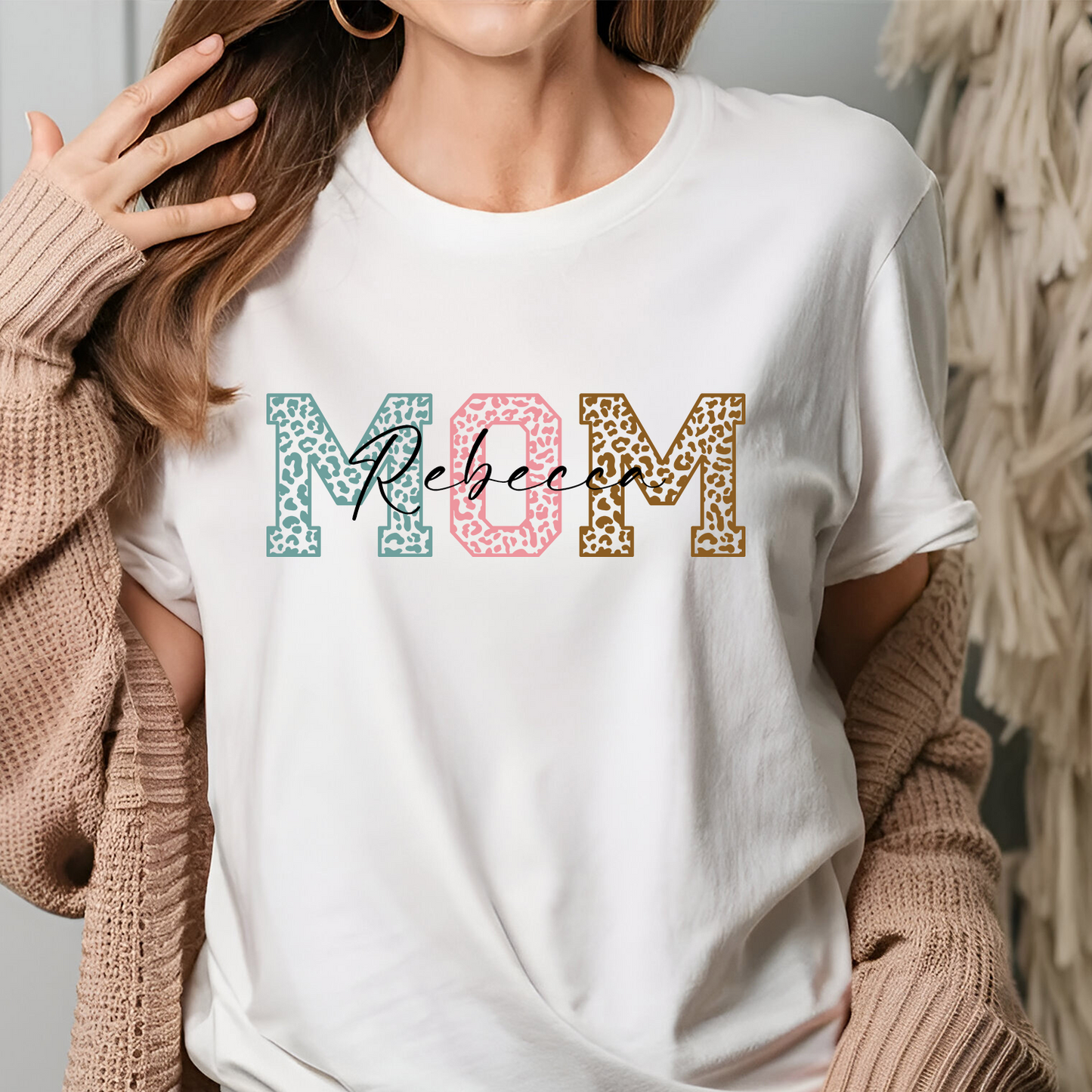 Personalised Mom Name Ladies T-shirt
