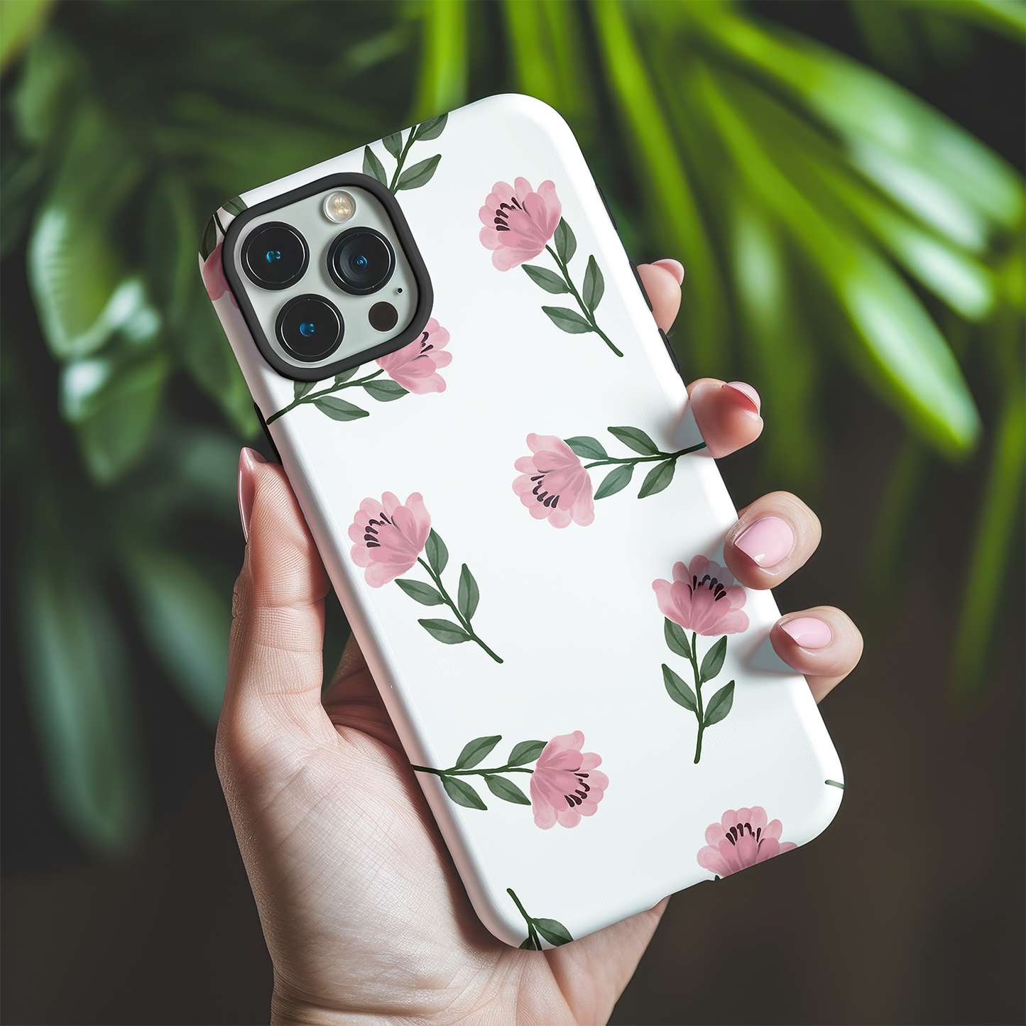 Pink Flower Tough Phone Case