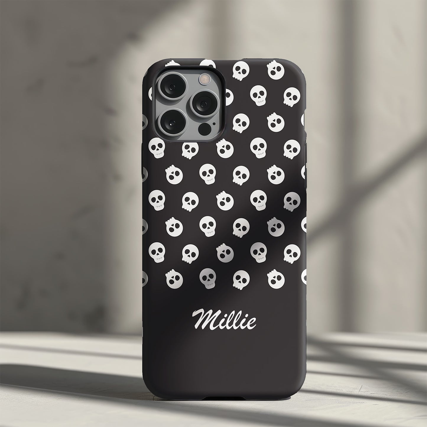 Personalised Black Skulls Tough Phone Case