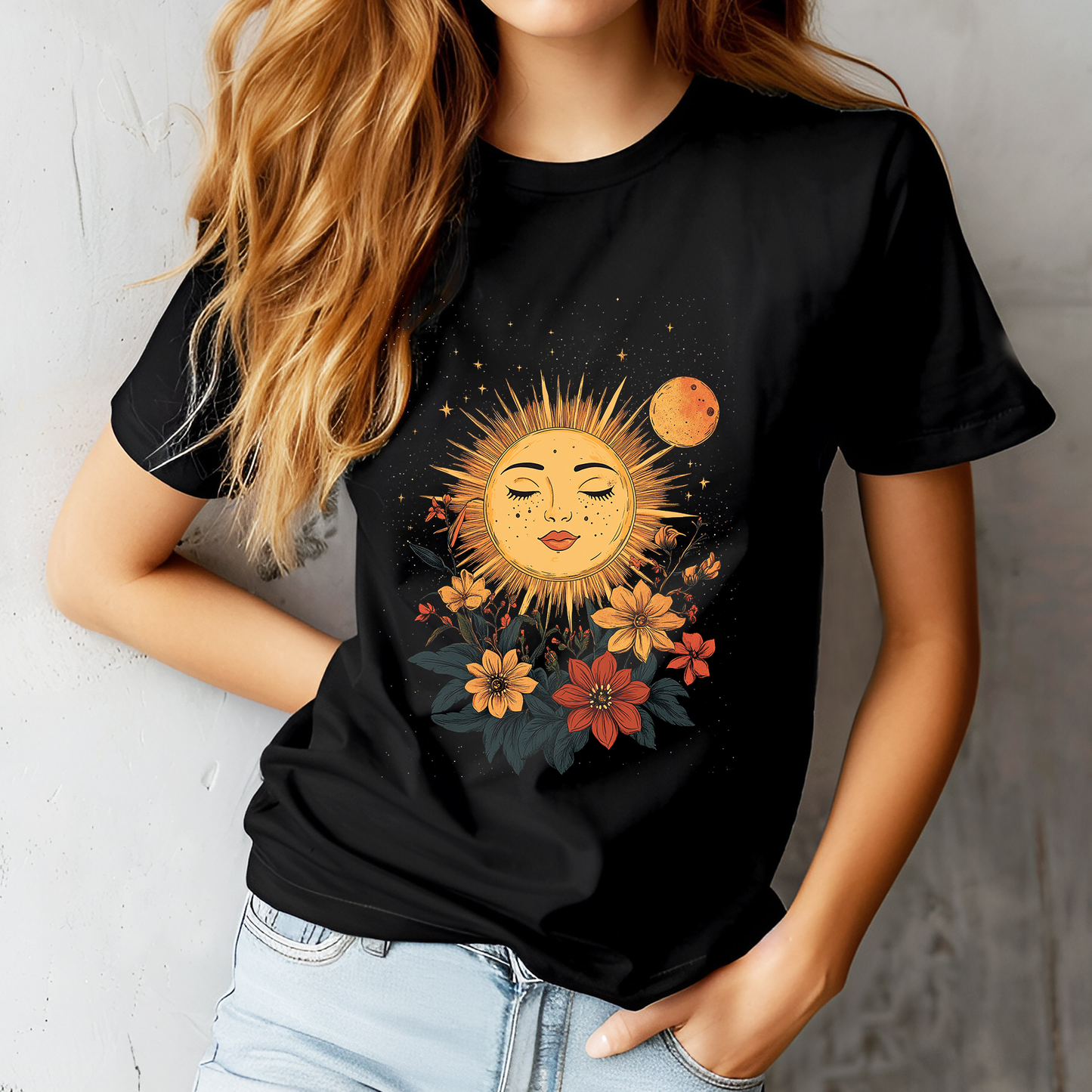 Sunrise Black Ladies T-shirt