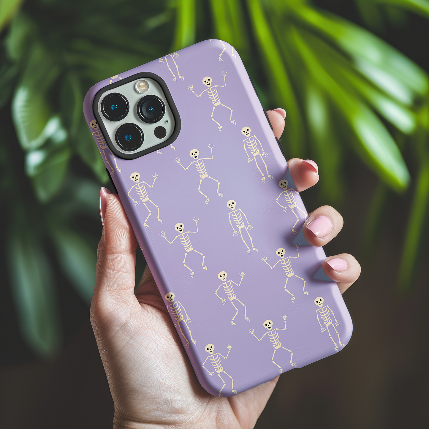 Lilac Skeletons Tough Phone Case