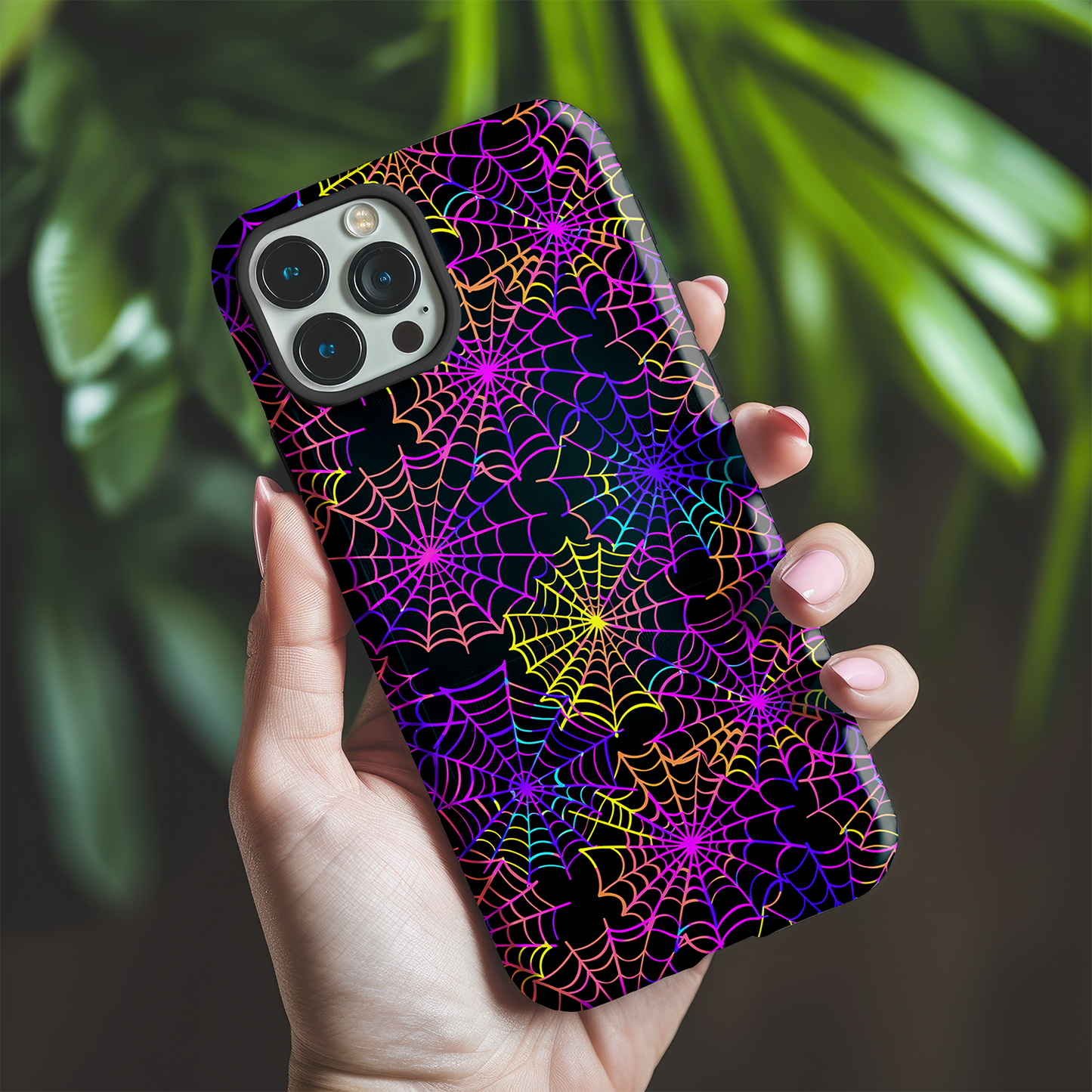 Multi Colour Spider Web Tough Phone Case