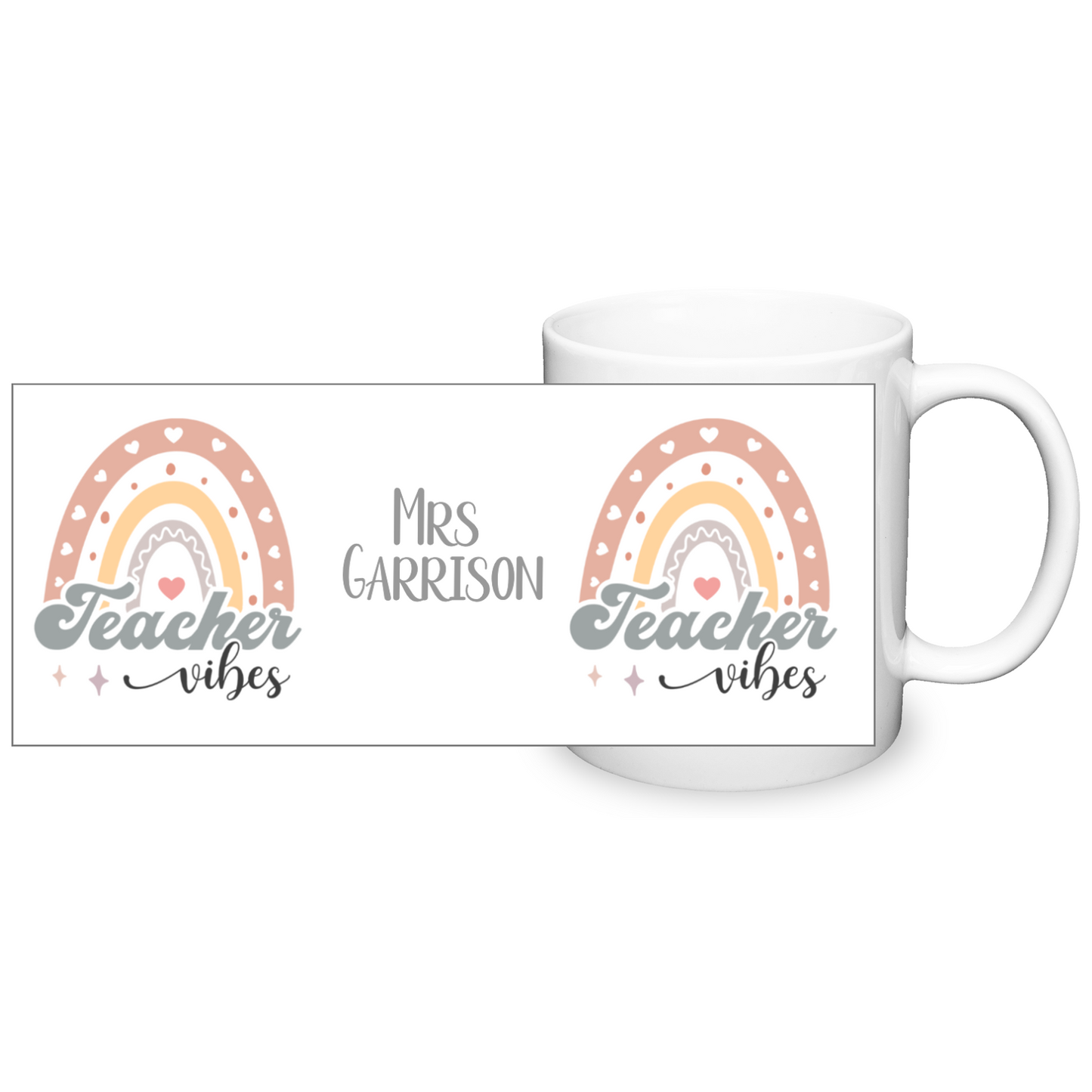 Teacher Vibes Personalised 11oz Mug