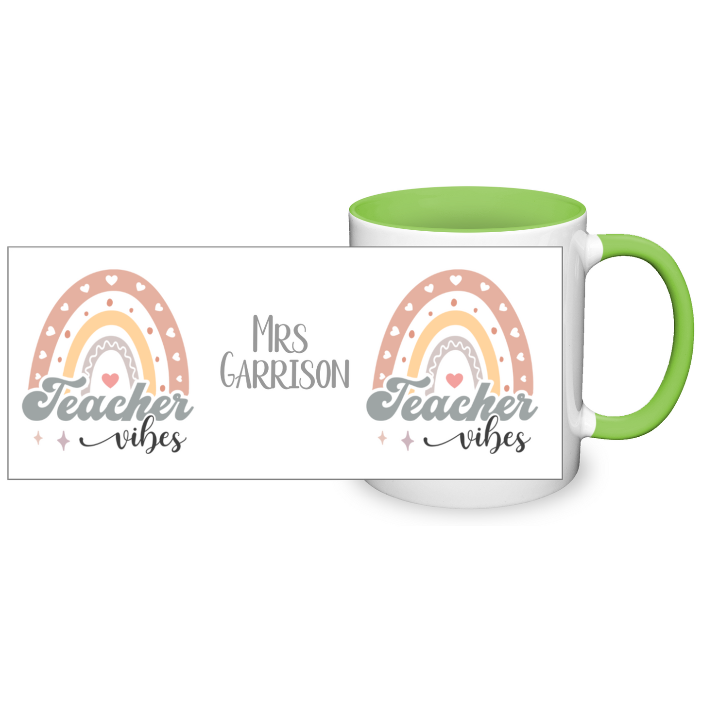 Teacher Vibes Personalised 11oz Mug