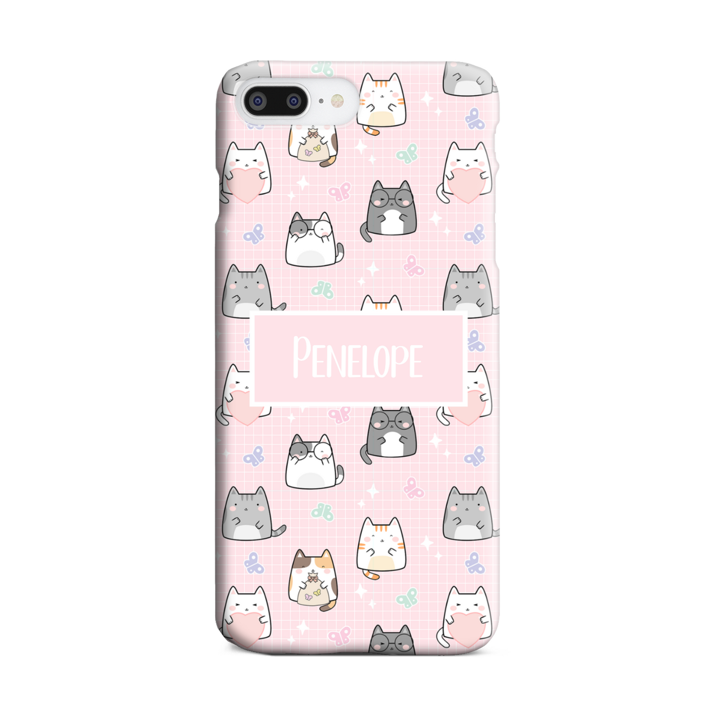 Cute Cats Personalised Slim Phone Case