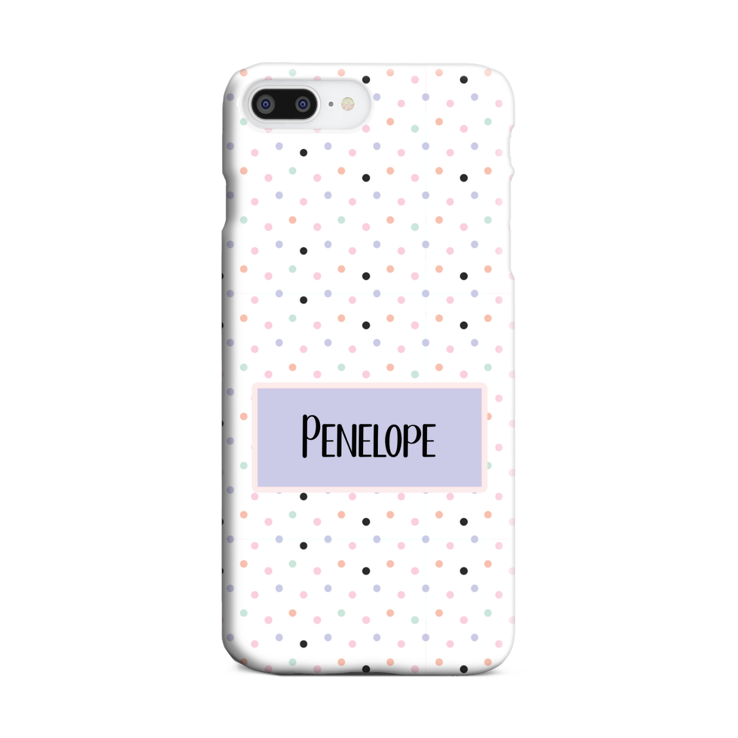 Pastel Dots Personalised Slim Phone Case