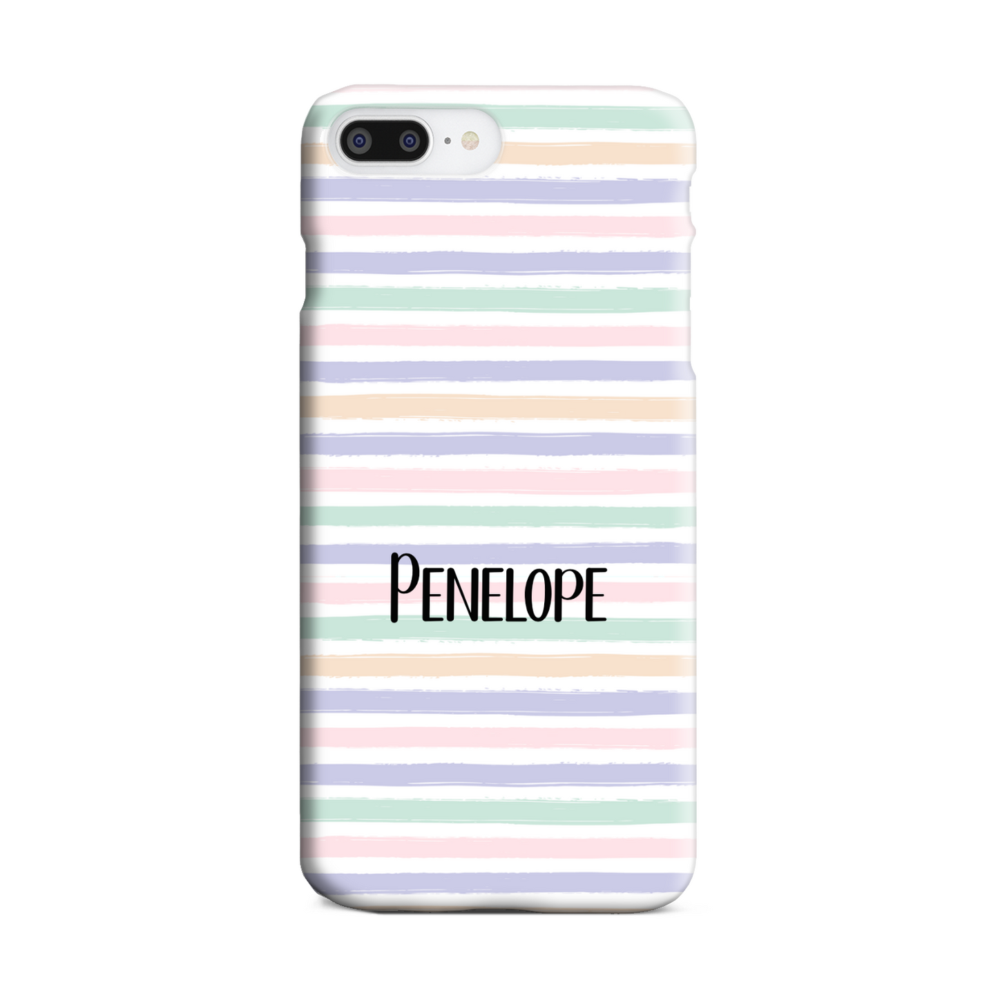 Pastel Stripe Personalised Slim Phone Case