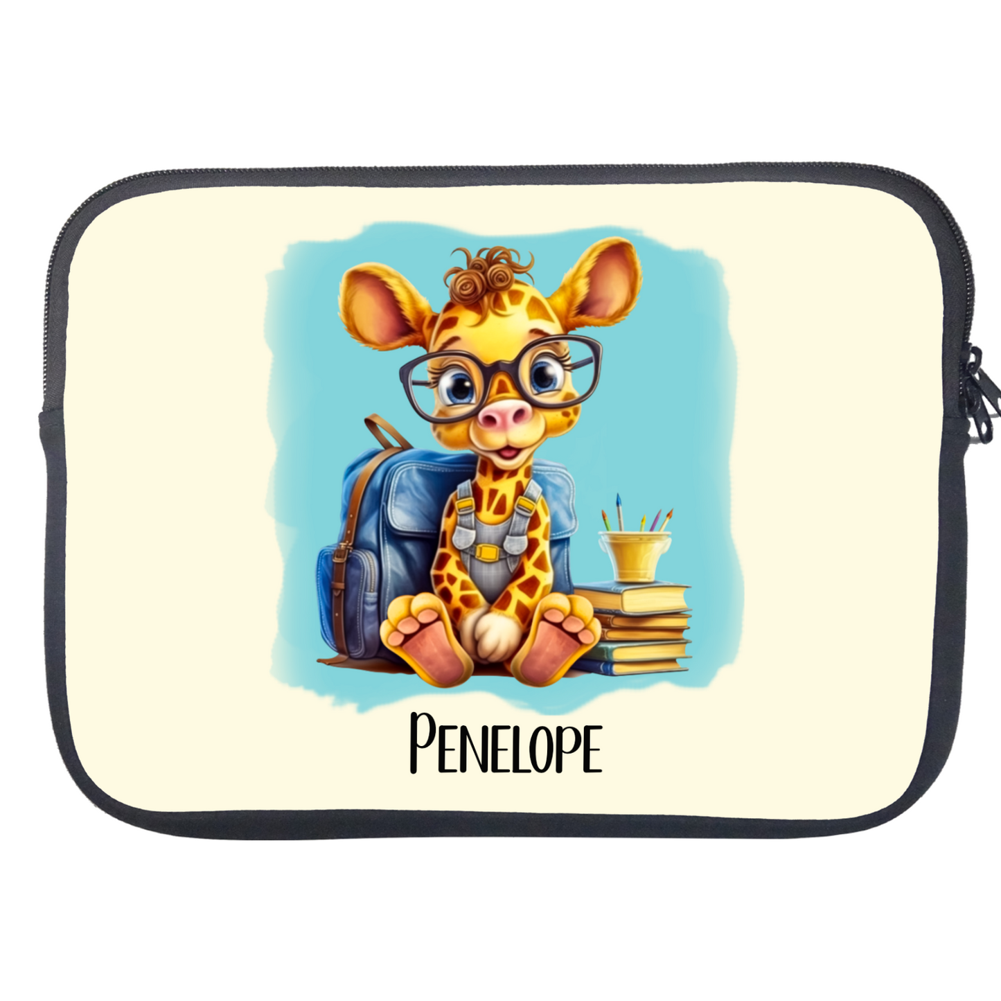 Baby Giraffe Personalised Laptop Sleeve Case