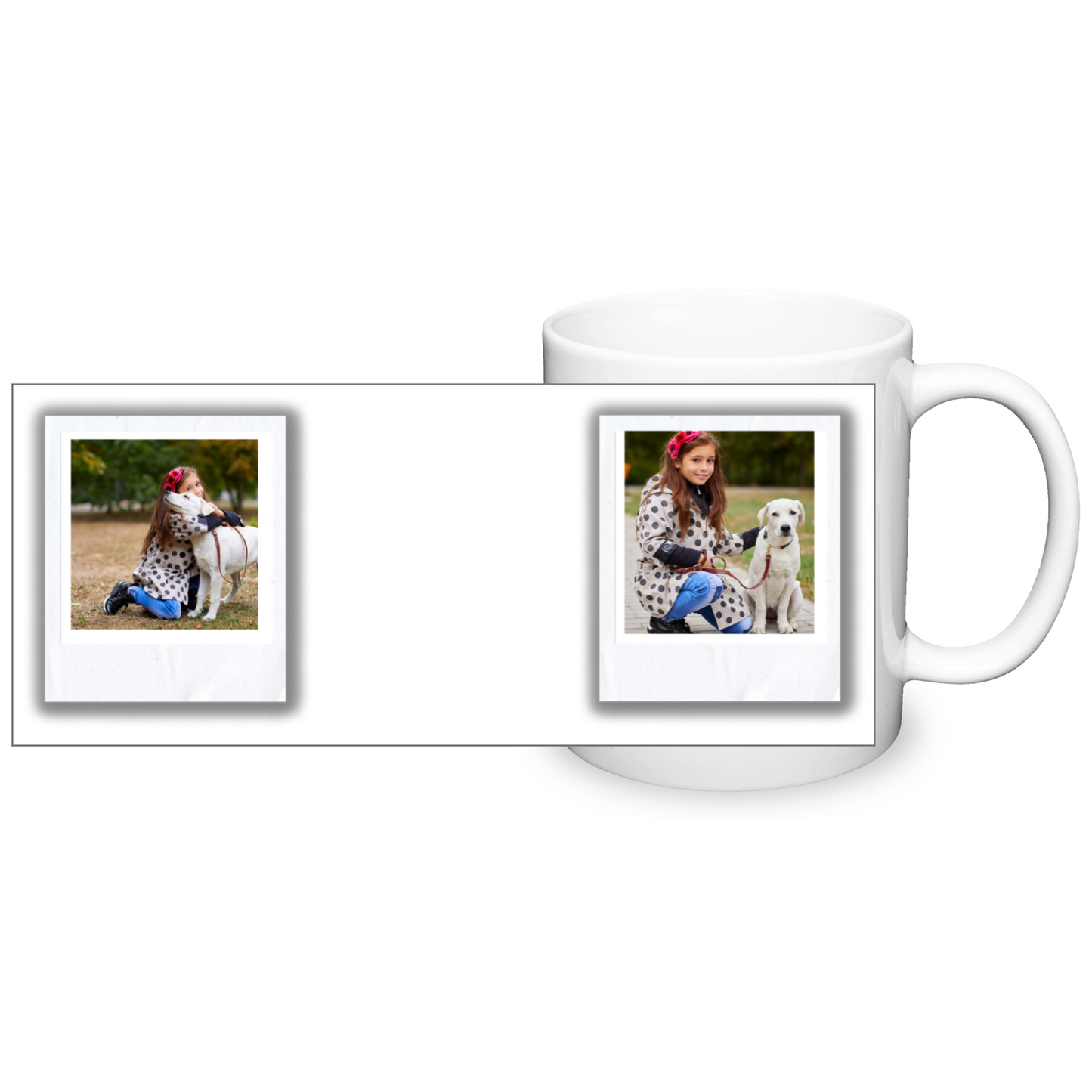 Polaroid Style Personalised Photo 11oz Mug