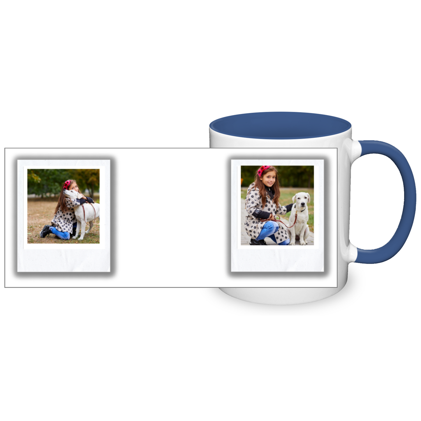 Polaroid Style Personalised Photo 11oz Mug