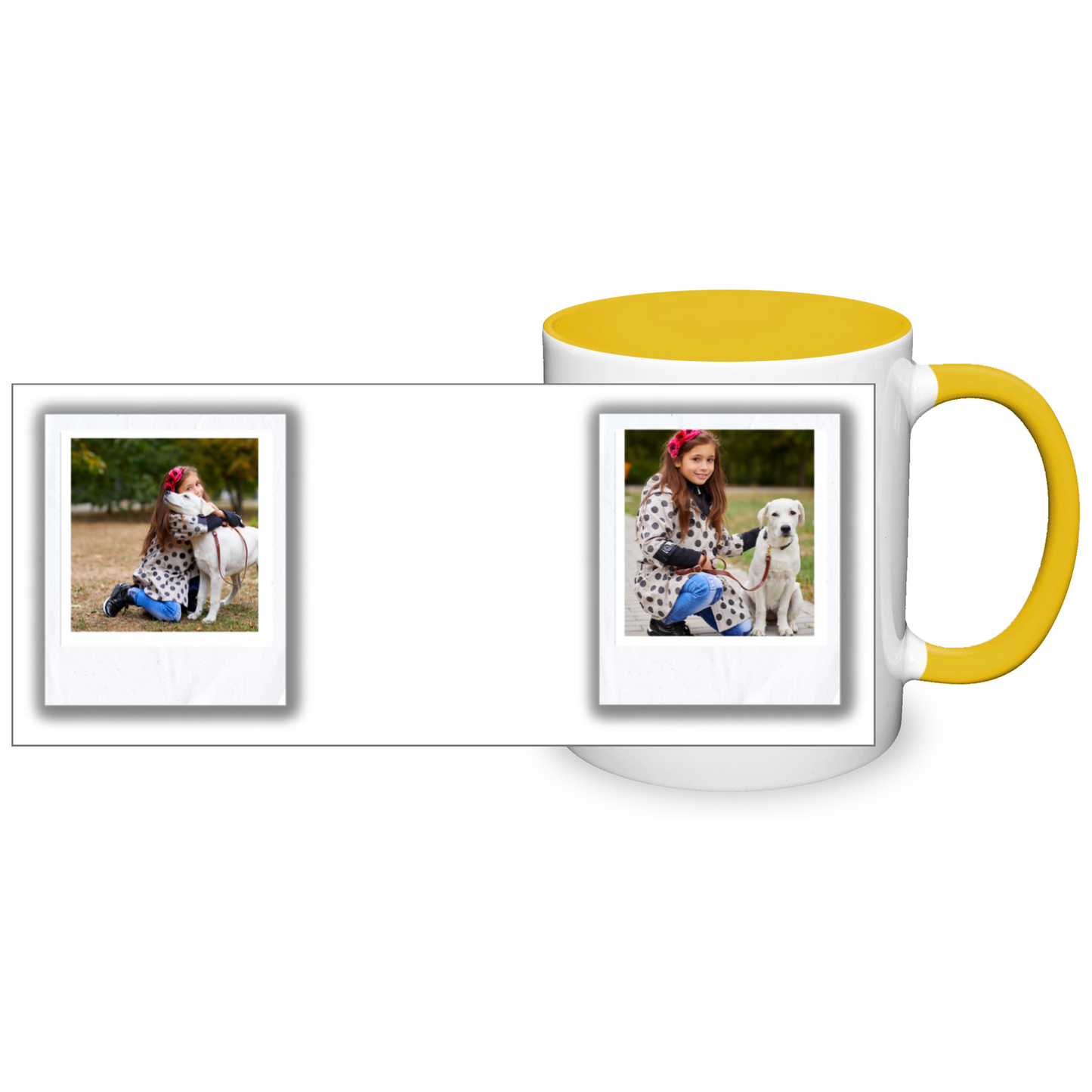 Polaroid Style Personalised Photo 11oz Mug