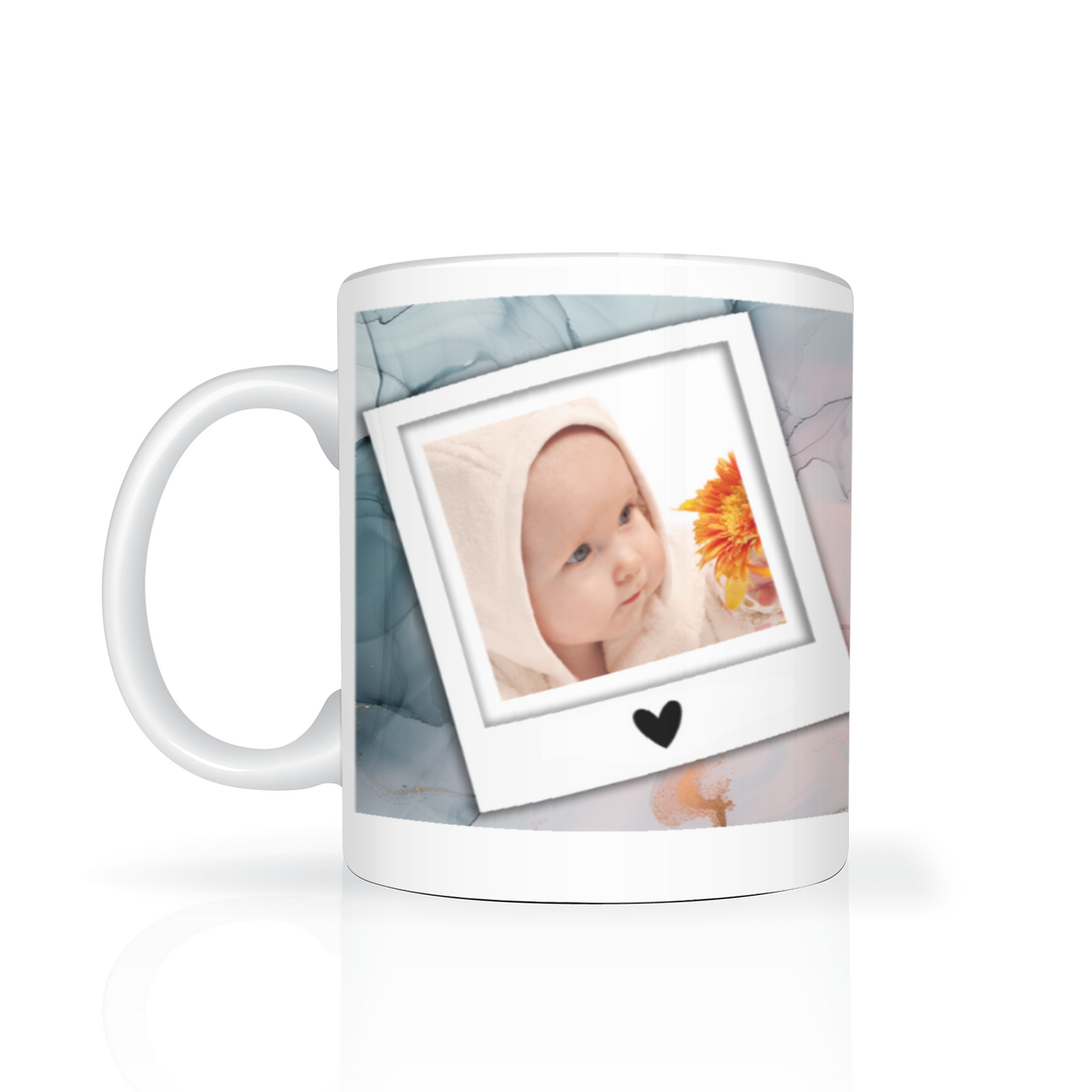 Marble Effect Personalised Photo 11oz Mug
