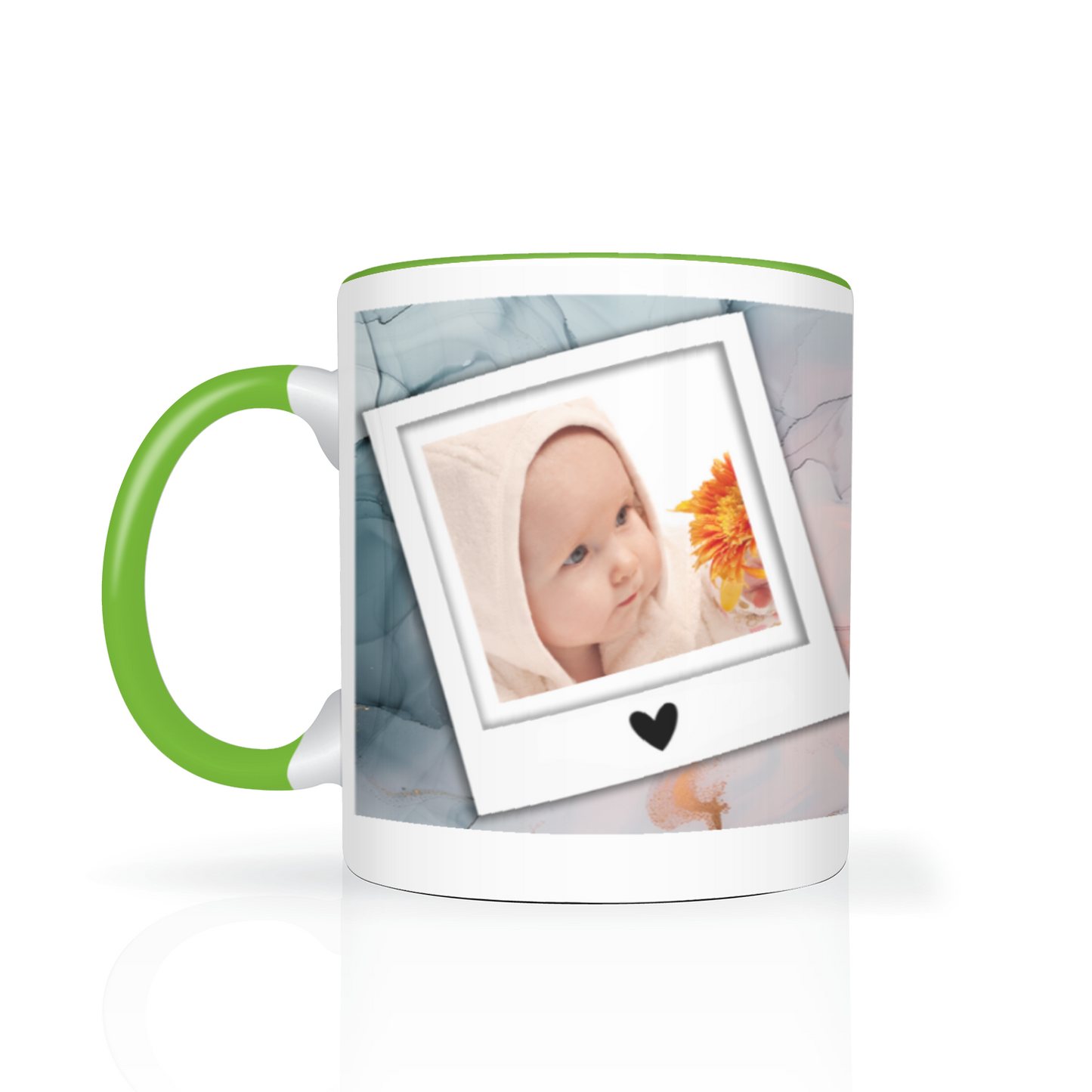 Marble Effect Personalised Photo 11oz Mug