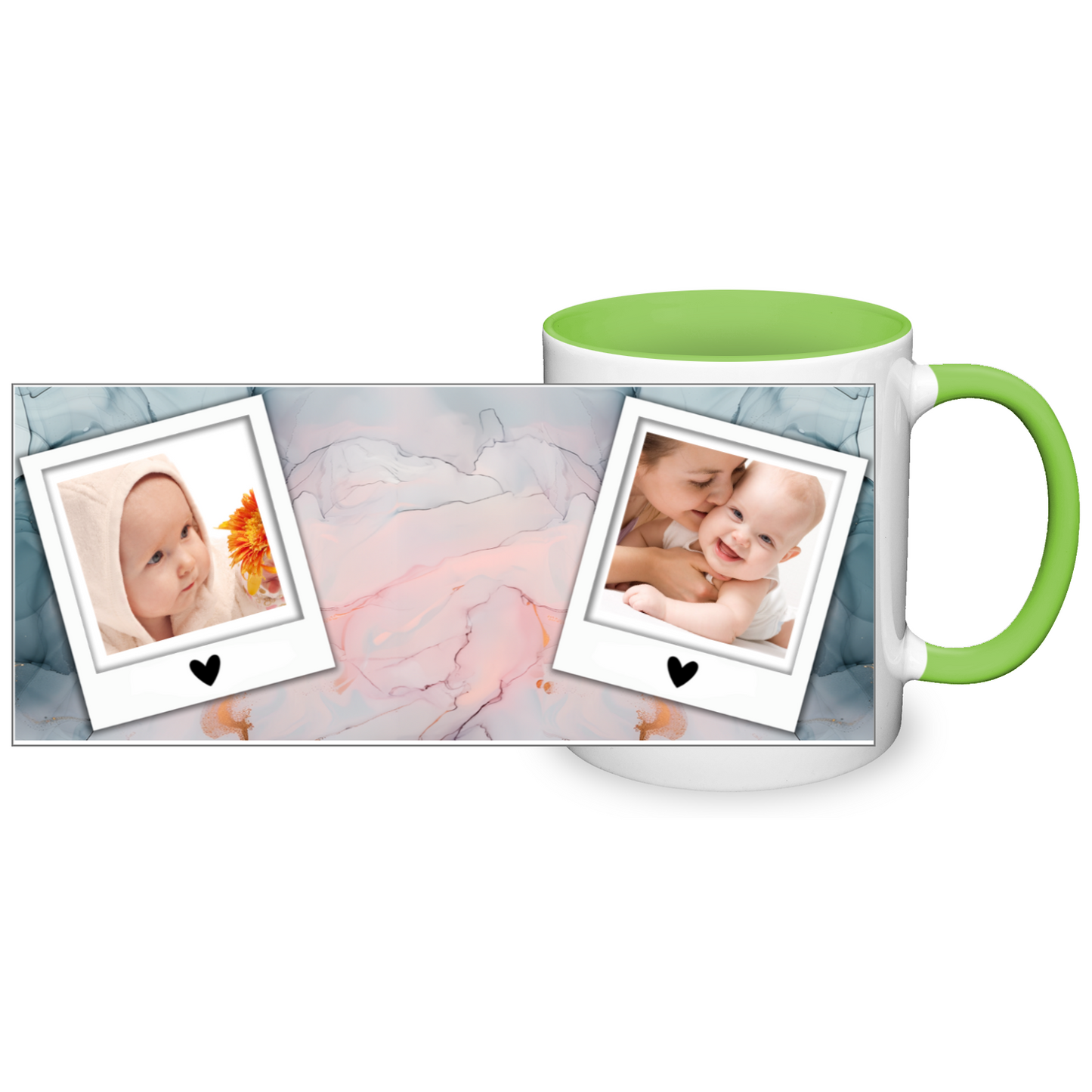 Marble Effect Personalised Photo 11oz Mug