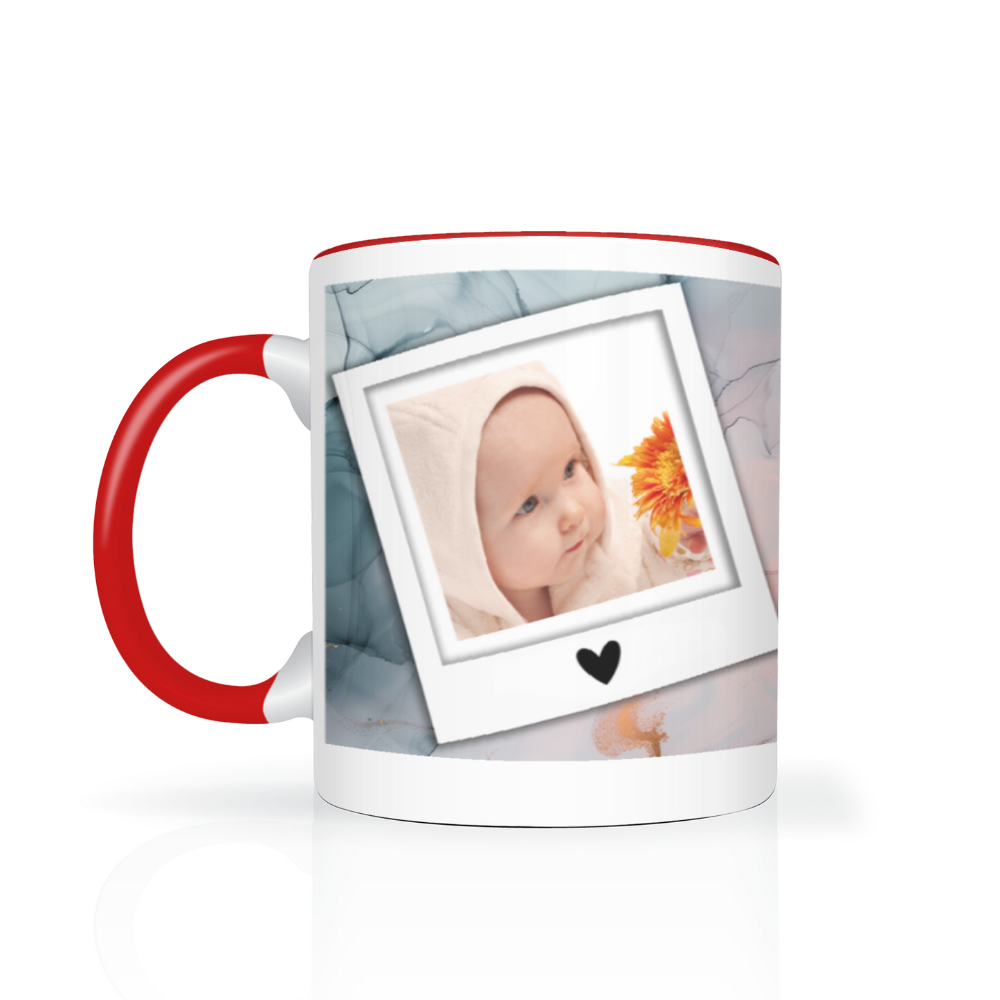 Marble Effect Personalised Photo 11oz Mug
