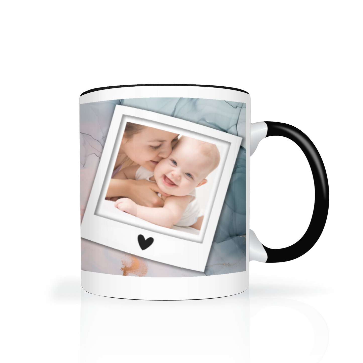 Marble Effect Personalised Photo 11oz Mug