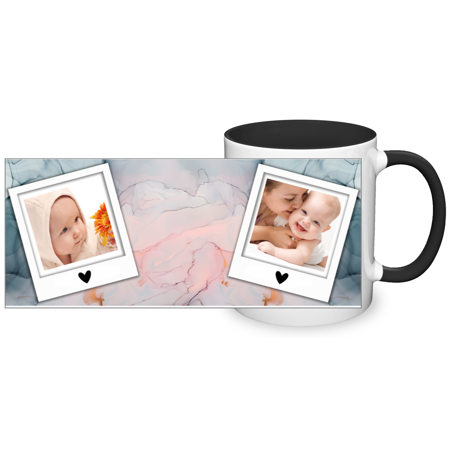 Marble Effect Personalised Photo 11oz Mug