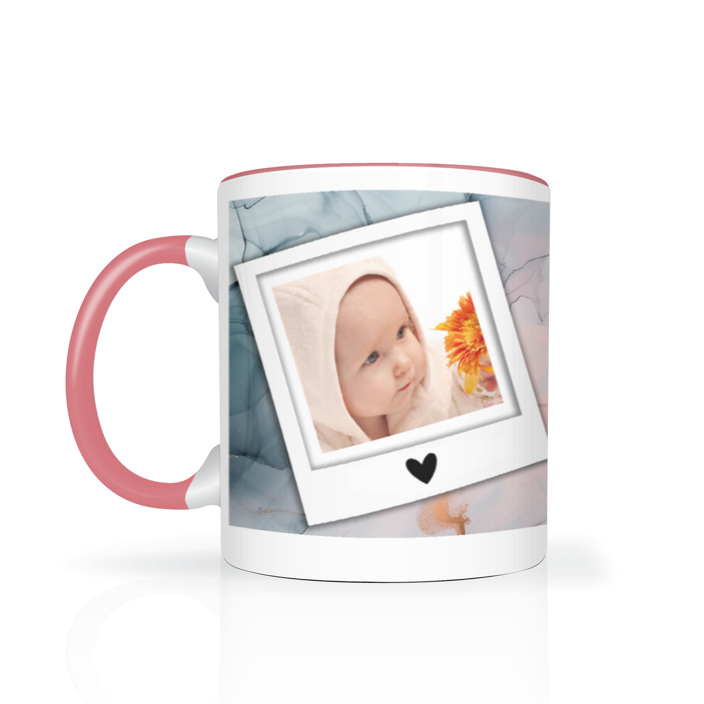Marble Effect Personalised Photo 11oz Mug