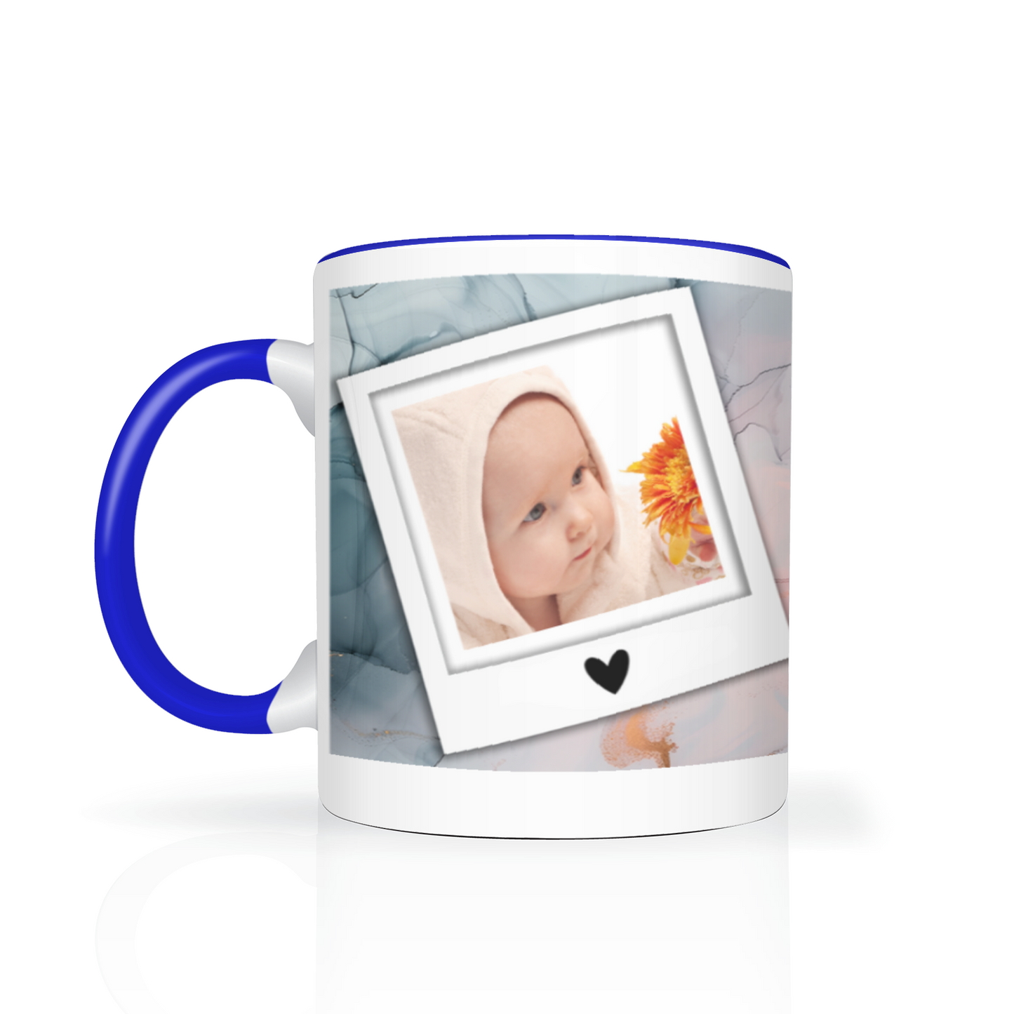 Marble Effect Personalised Photo 11oz Mug