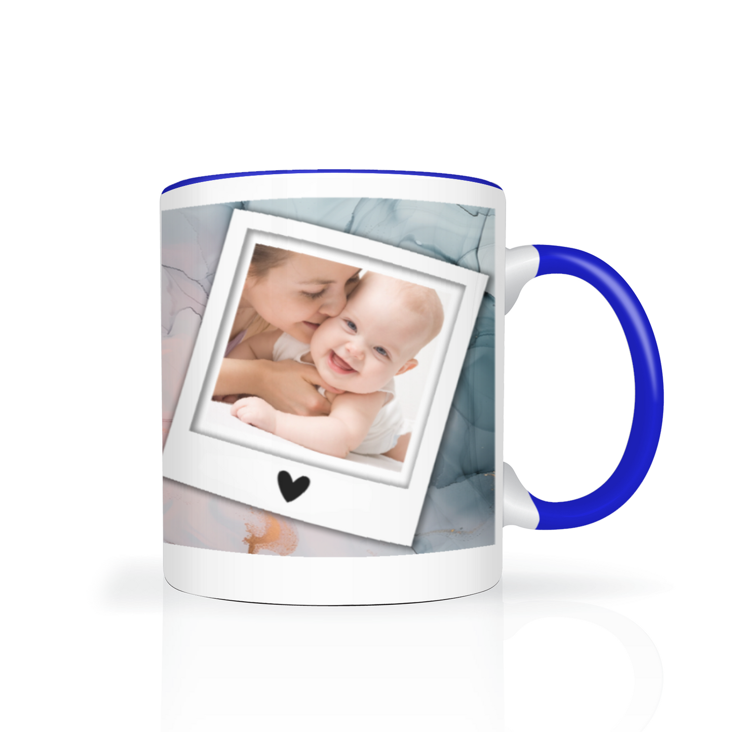 Marble Effect Personalised Photo 11oz Mug