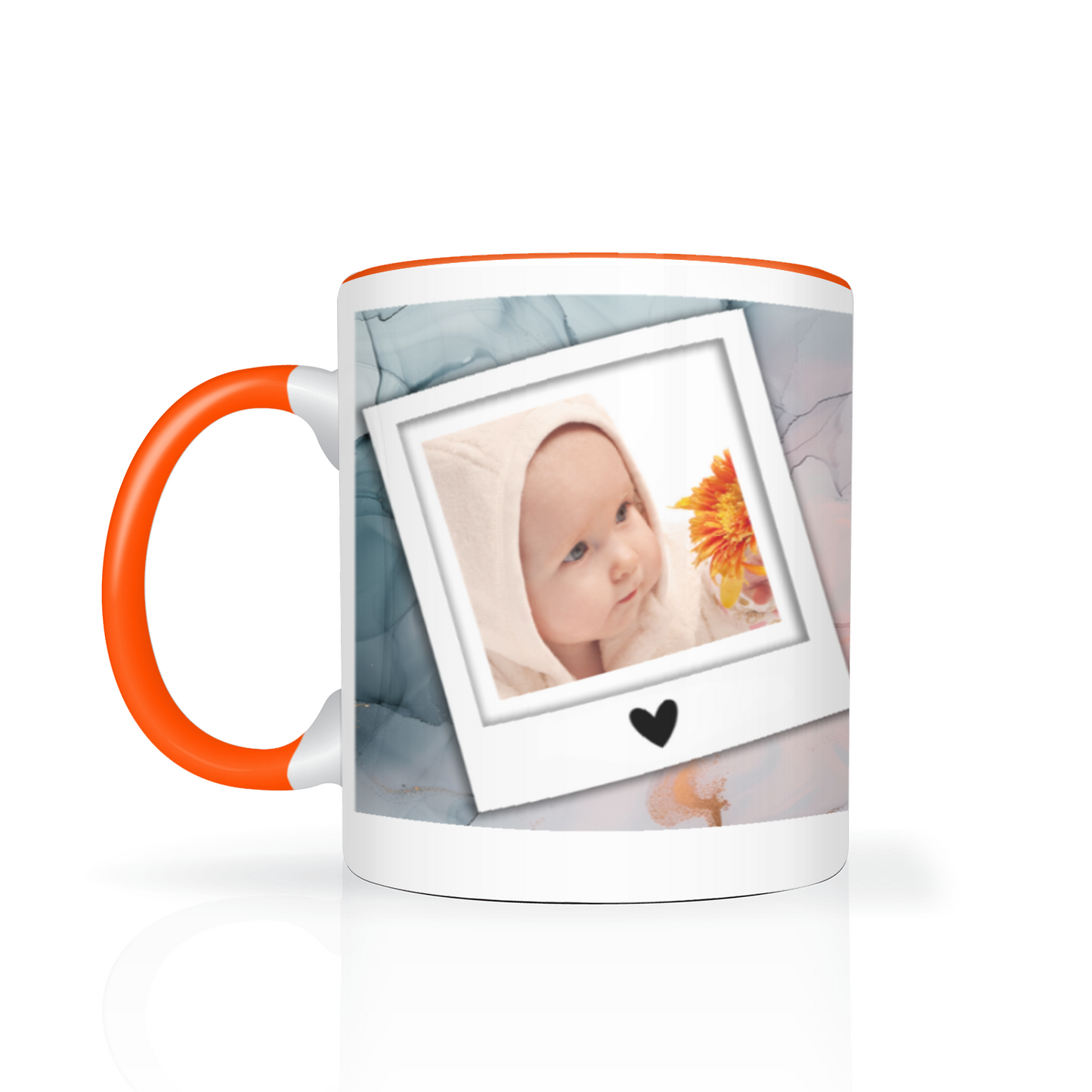Marble Effect Personalised Photo 11oz Mug