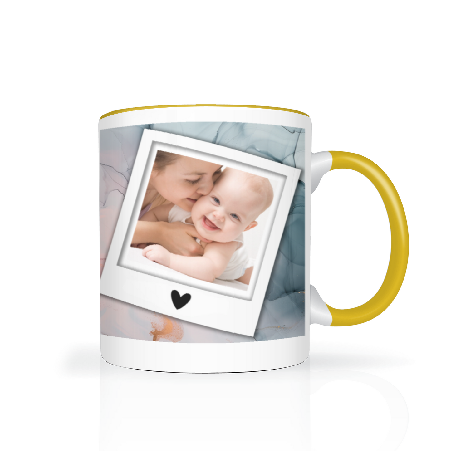 Marble Effect Personalised Photo 11oz Mug