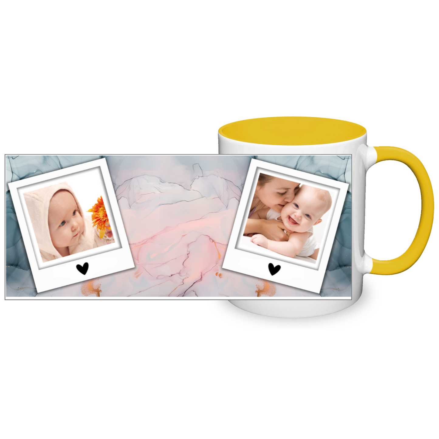 Marble Effect Personalised Photo 11oz Mug
