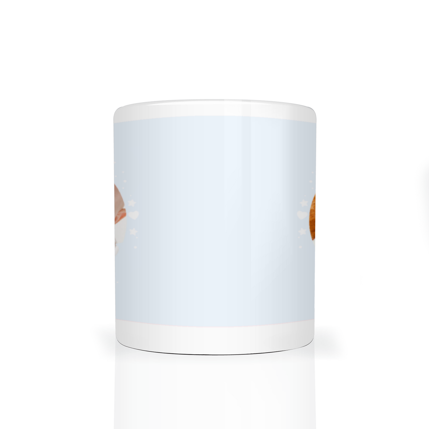 Personalised Cloud And Bunting Blue Photo 11oz Mug