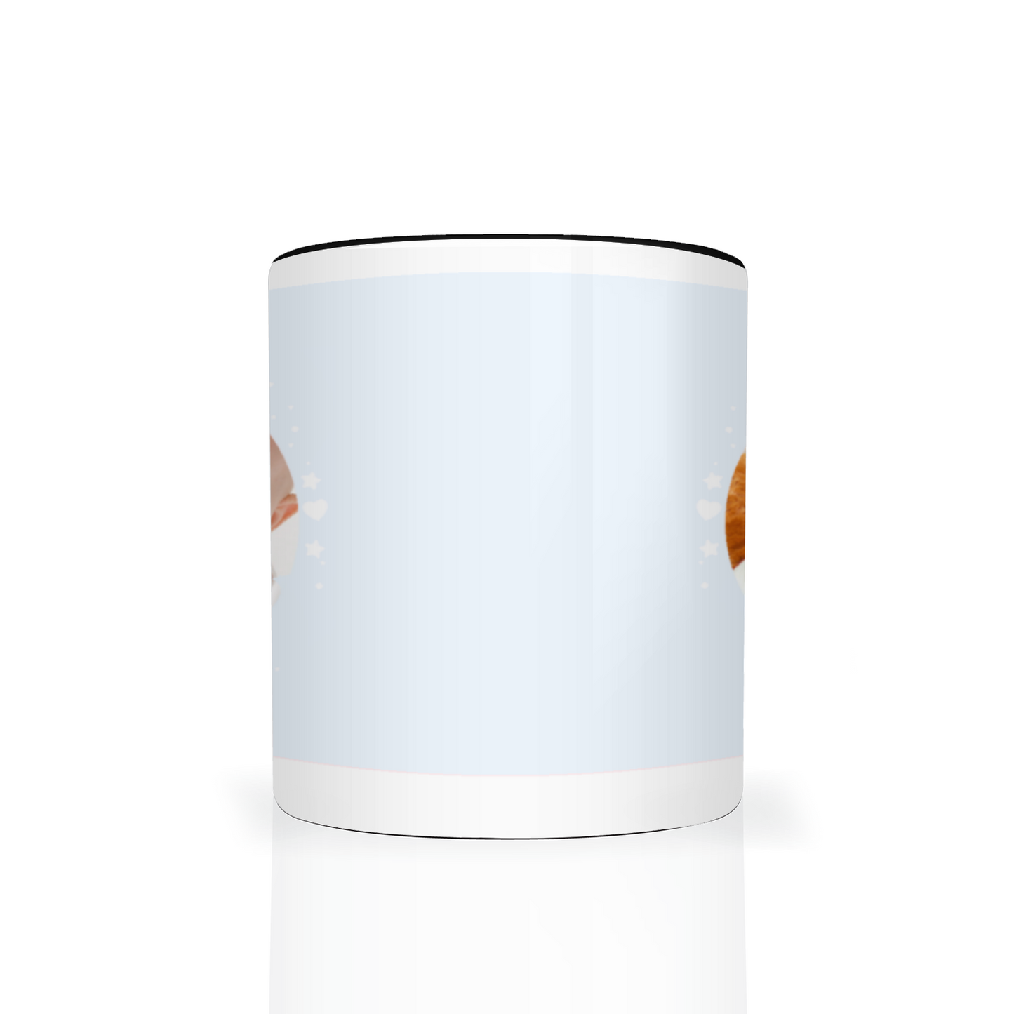 Personalised Cloud And Bunting Blue Photo 11oz Mug