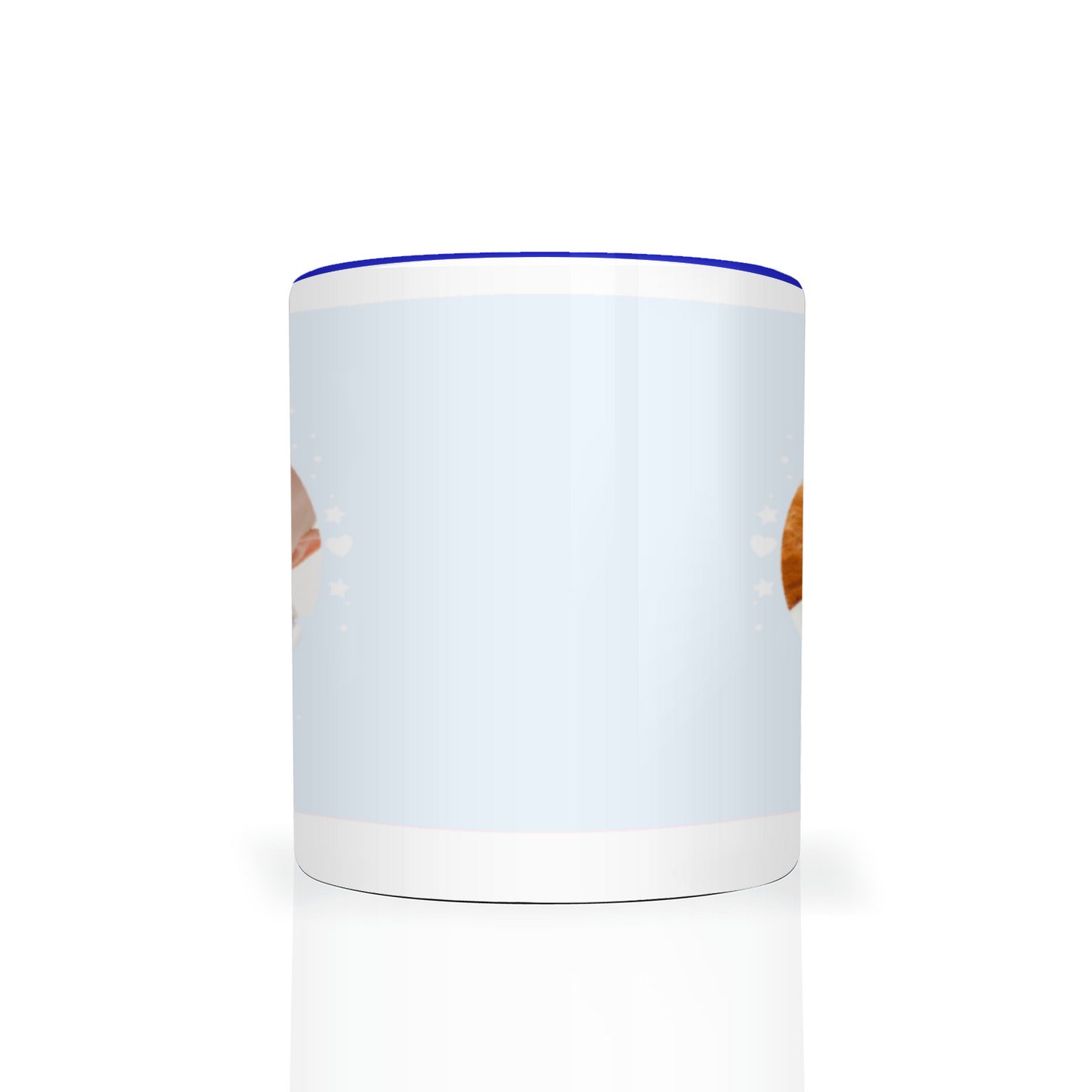 Personalised Cloud And Bunting Blue Photo 11oz Mug