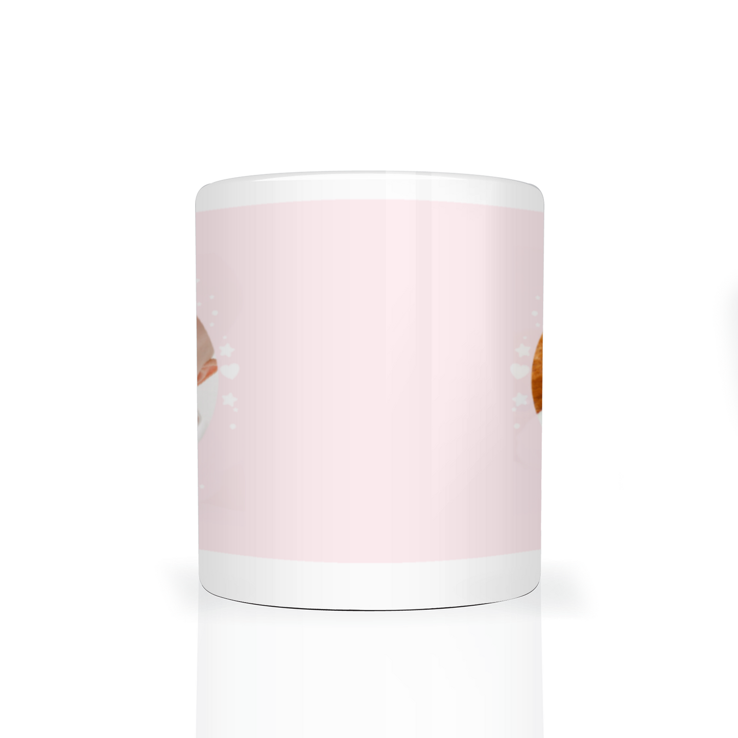Personalised Cloud And Bunting Pink Photo 11oz Mug