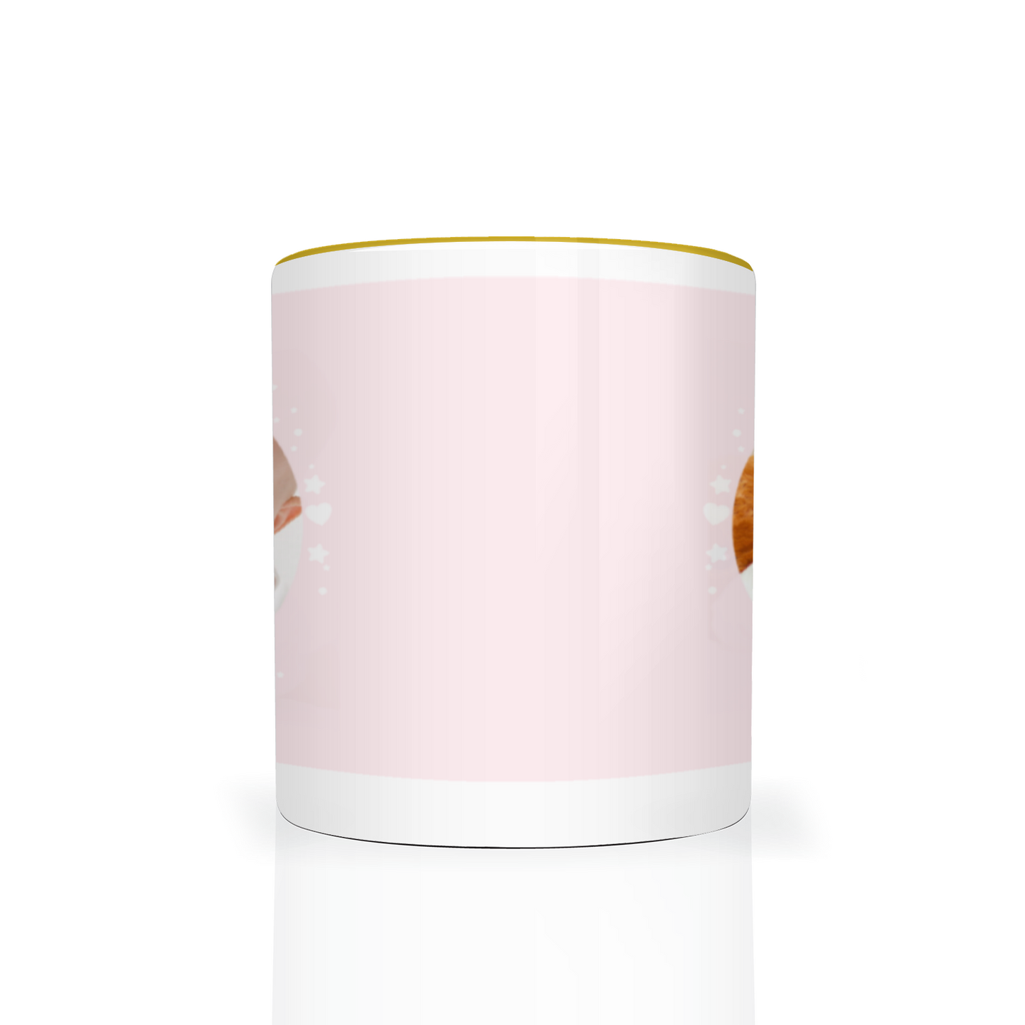 Personalised Cloud And Bunting Pink Photo 11oz Mug