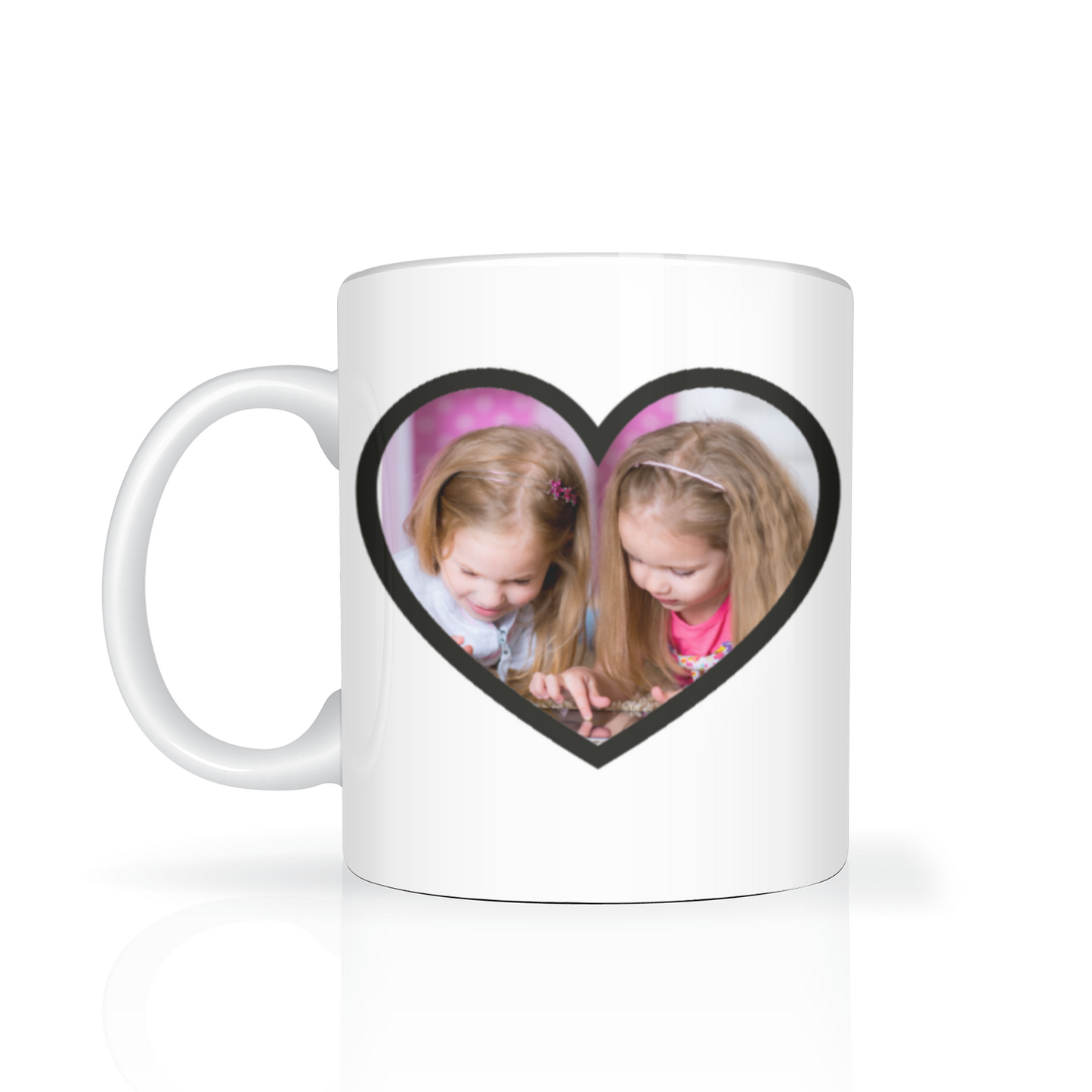 Personalised Heart Photo 11oz Mug