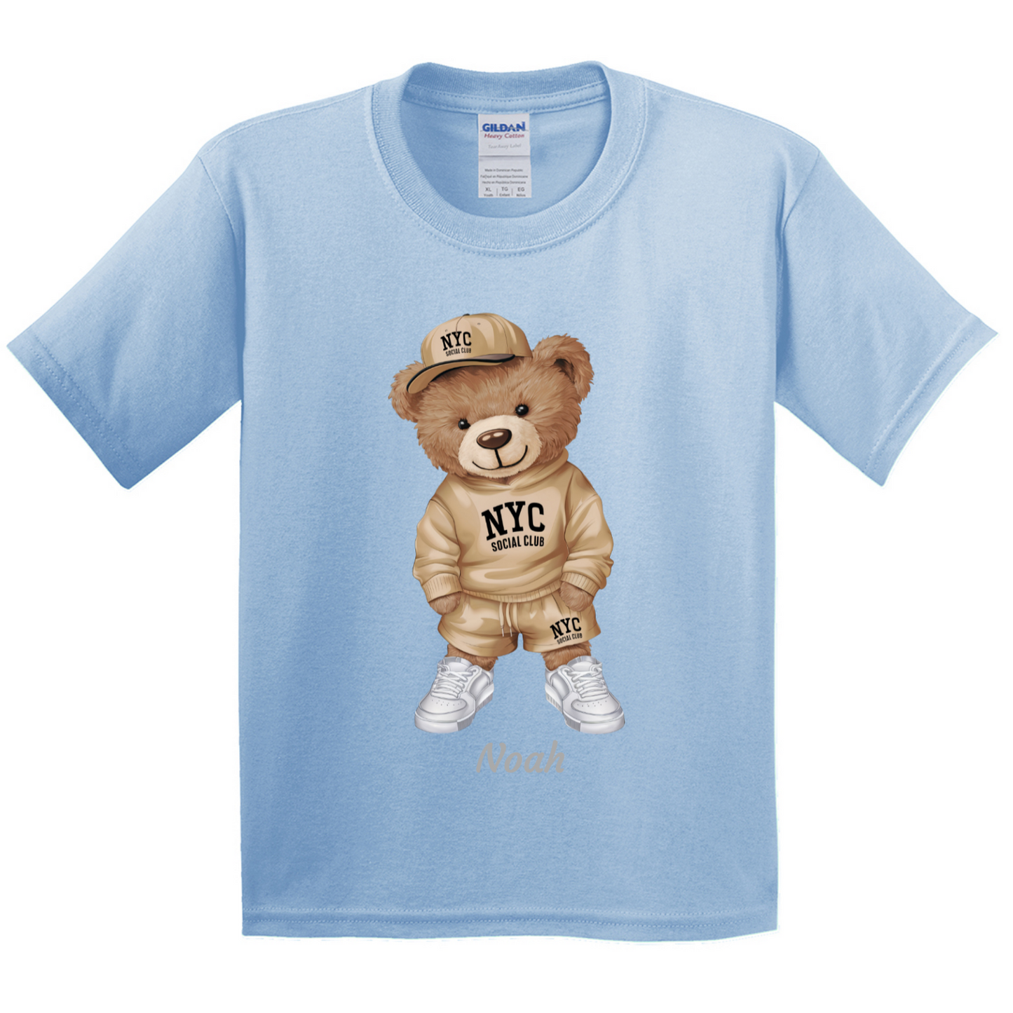 Personalised Bear Character Kids T-shirt