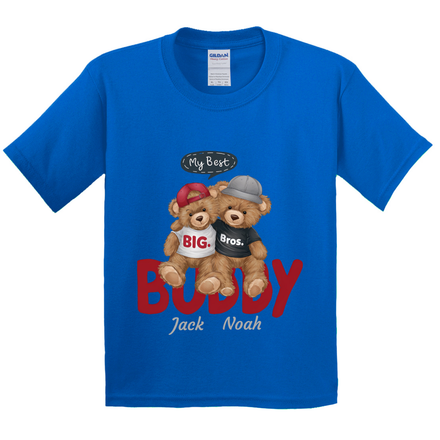 Personalised Character Bear Brothers Kids T-shirt