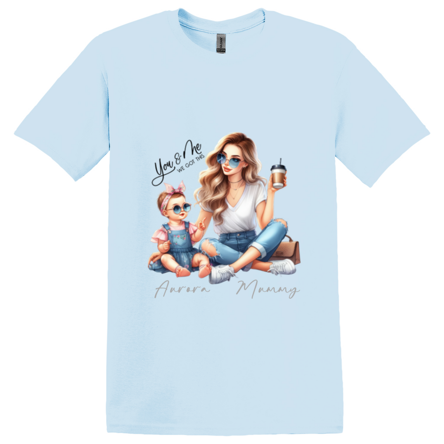 Personalised Mummy and Daughter Names T-shirt