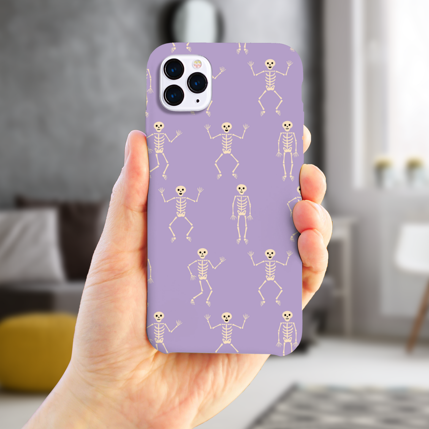 Lilac Skeletons Slim Phone Case