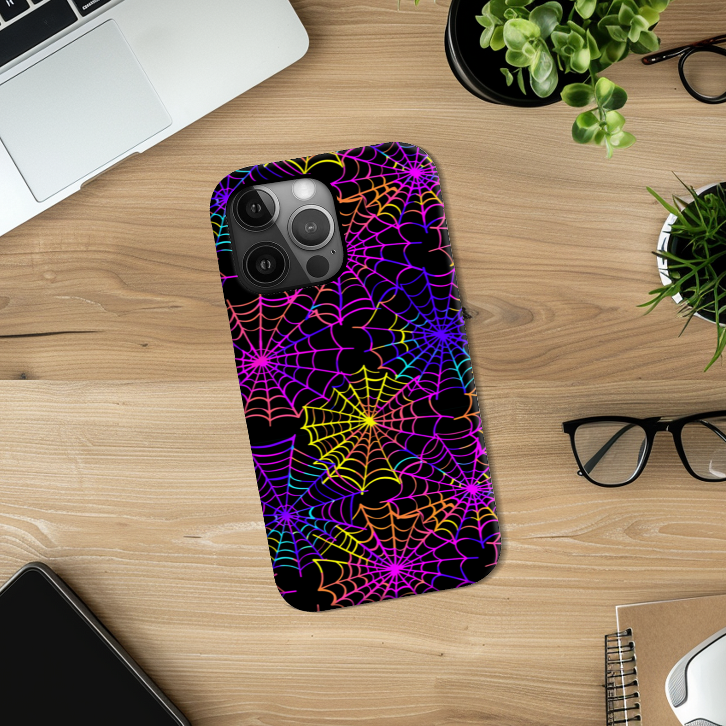 Multi Colour Spider Web Tough Phone Case
