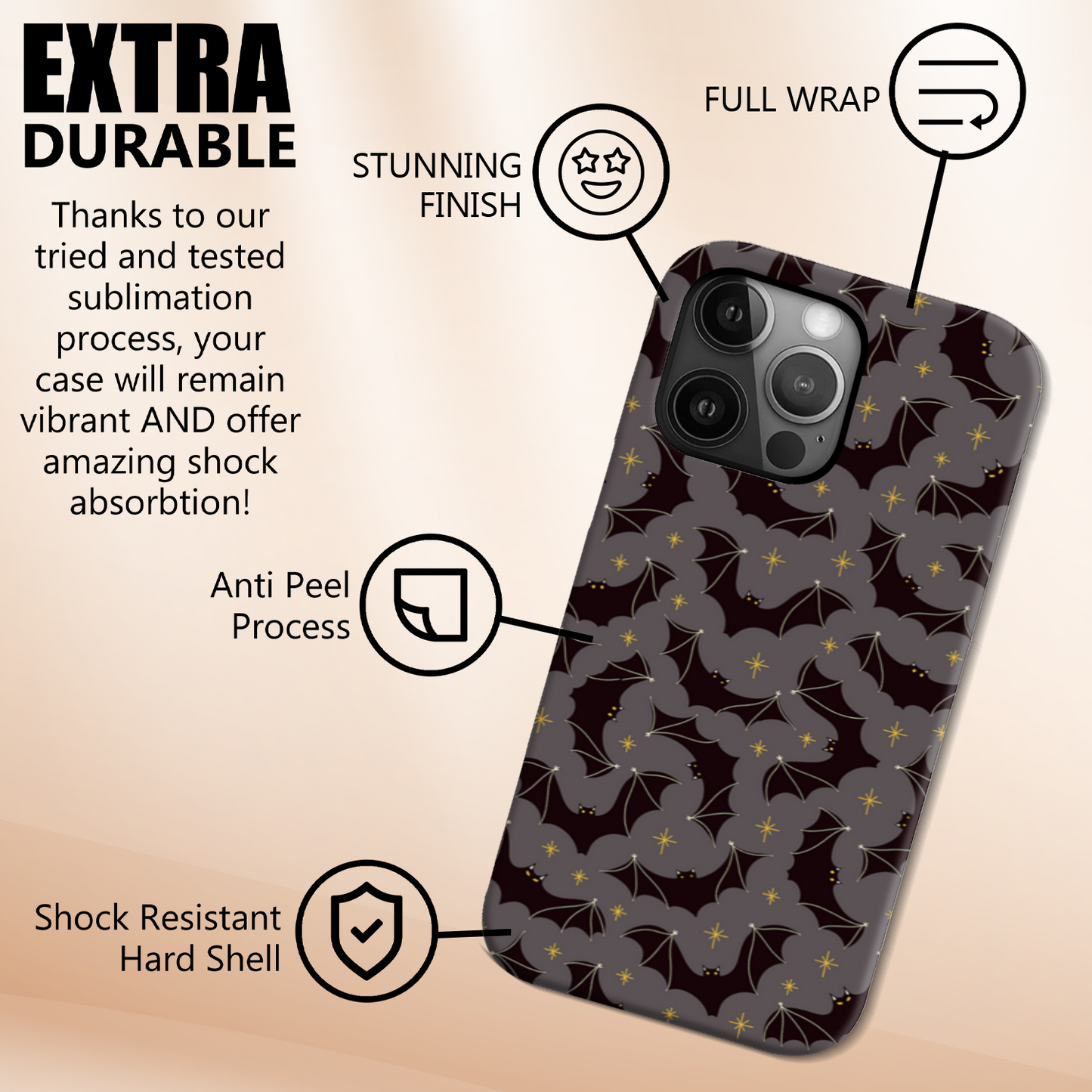 Bats And Stars Tough Phone Case