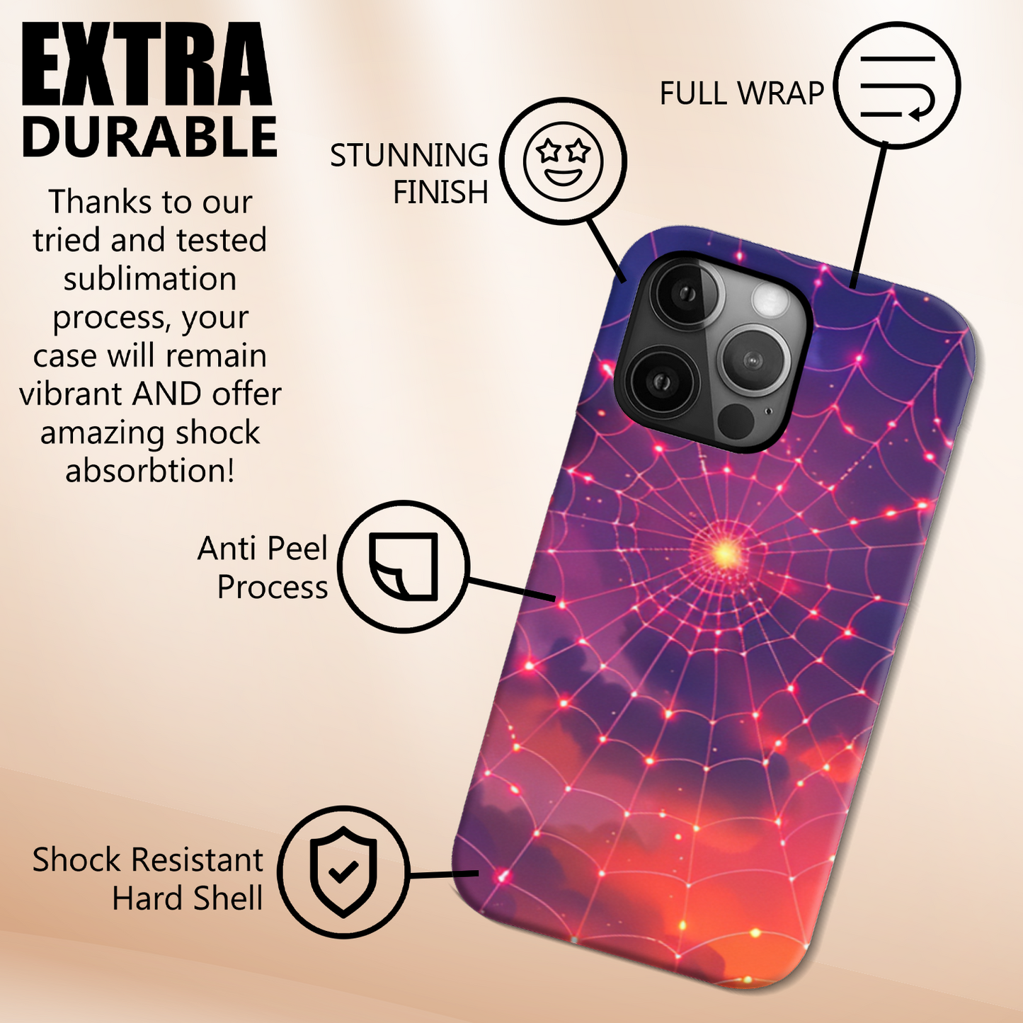 Bright Sky Design Tough Phone Case