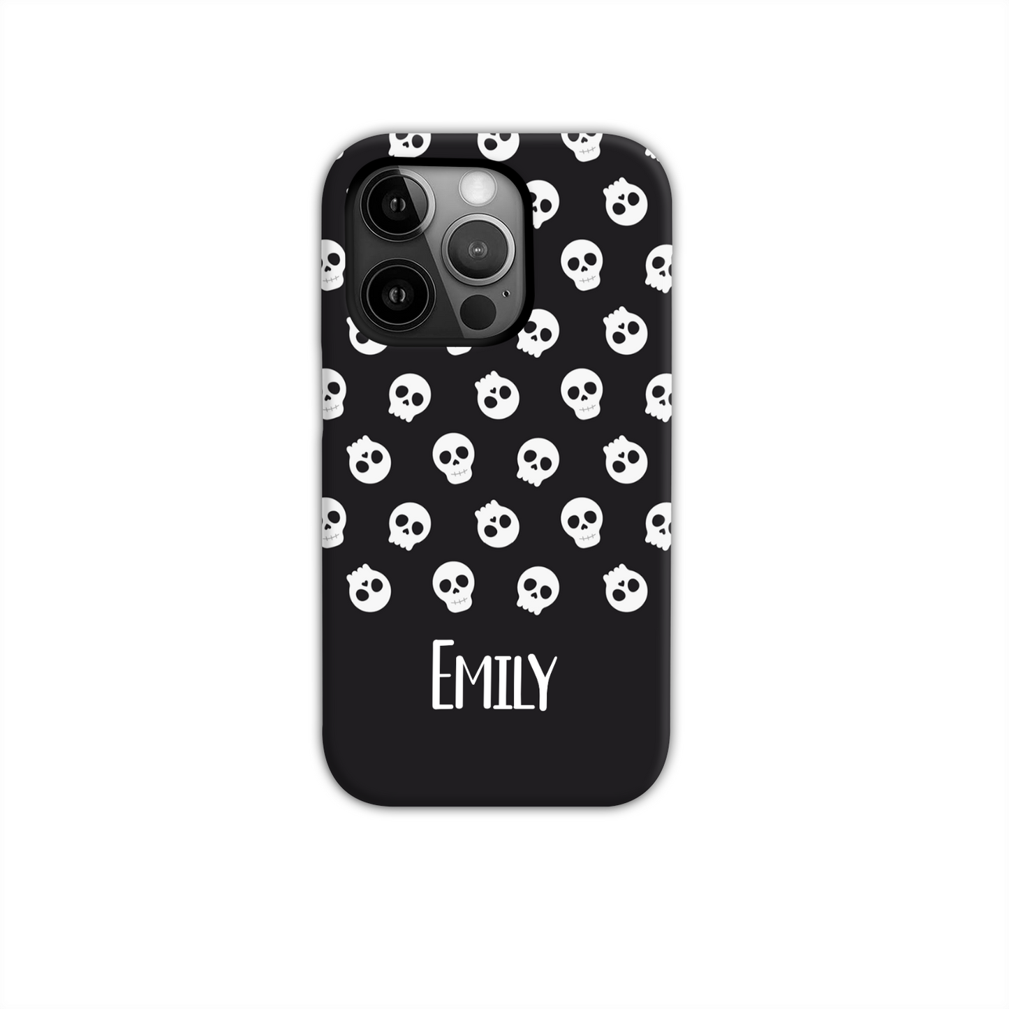 Personalised Black Skulls Tough Phone Case