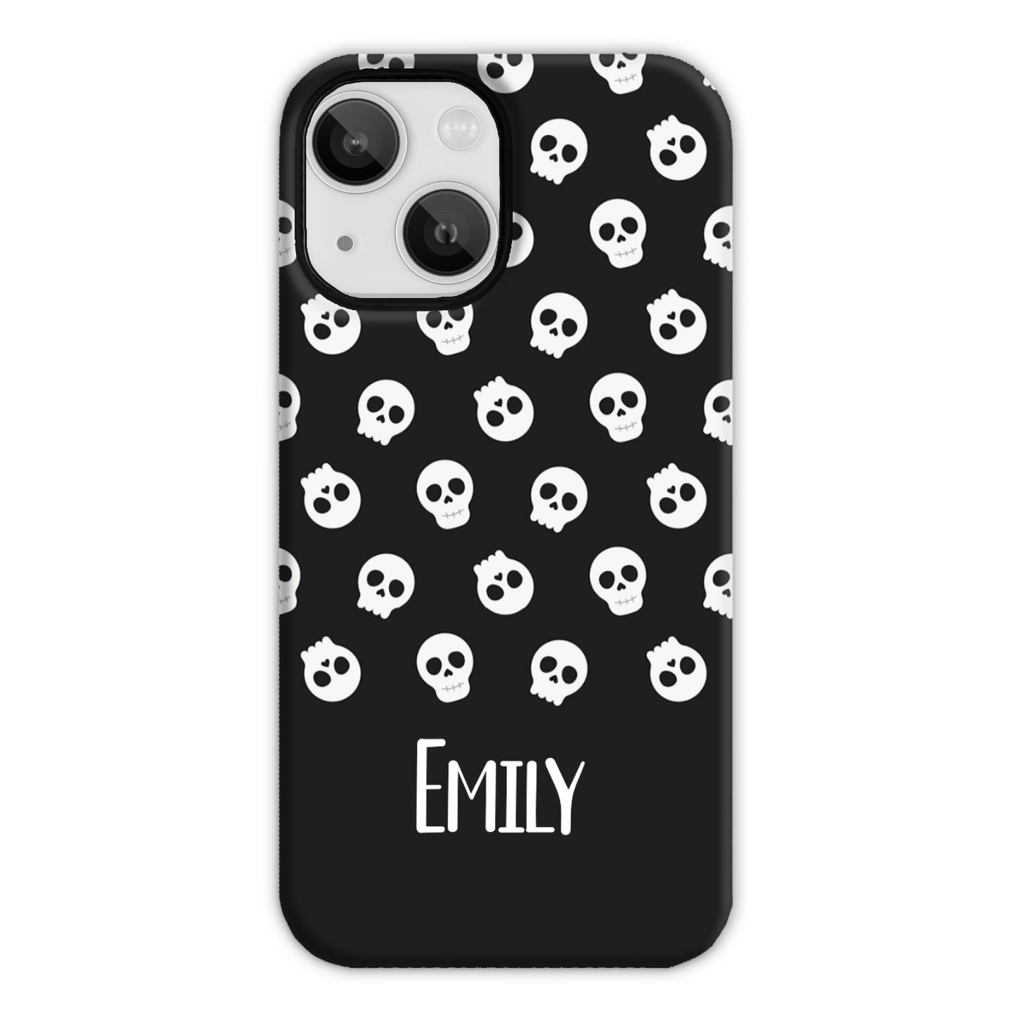 Personalised Black Skulls Tough Phone Case