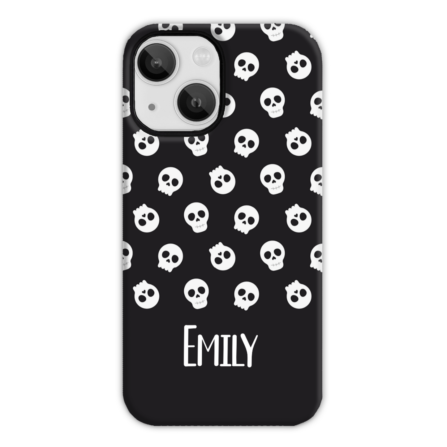 Personalised Black Skulls Tough Phone Case