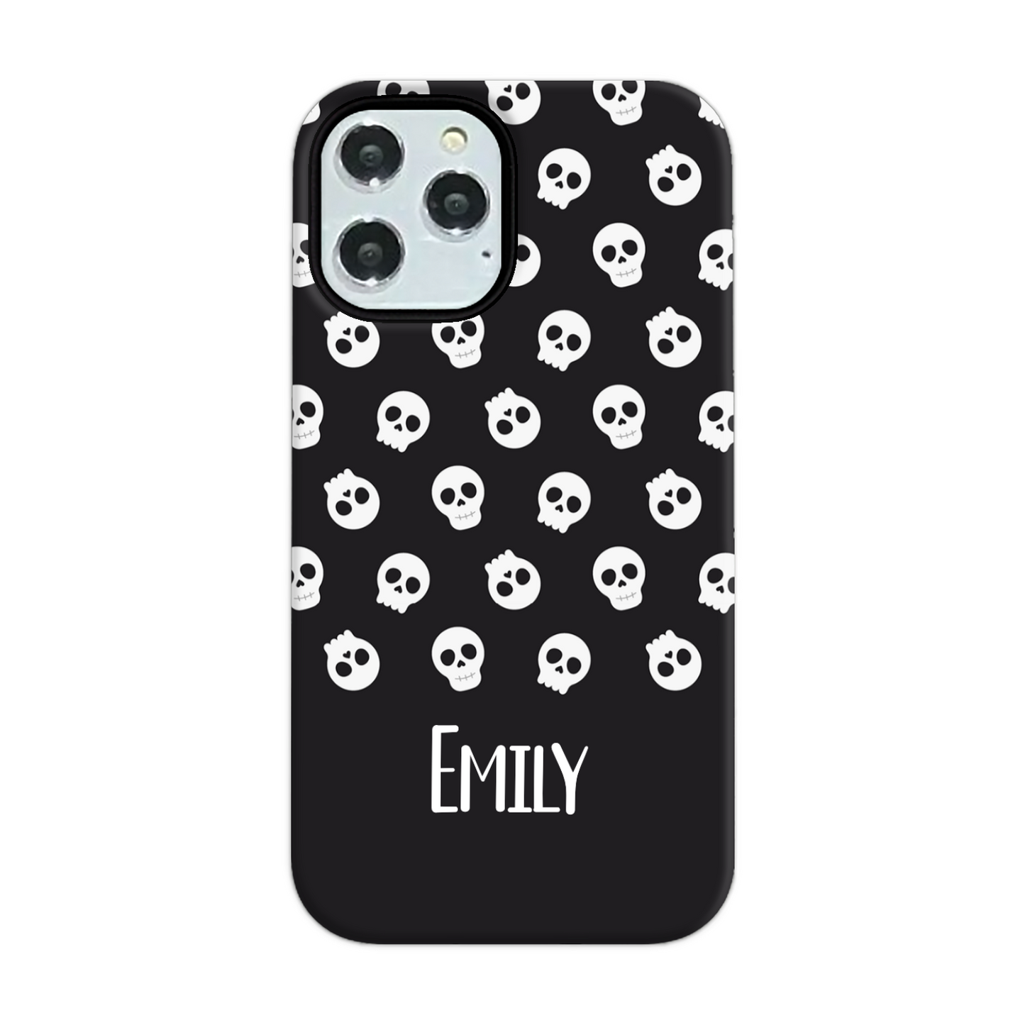 Personalised Black Skulls Tough Phone Case