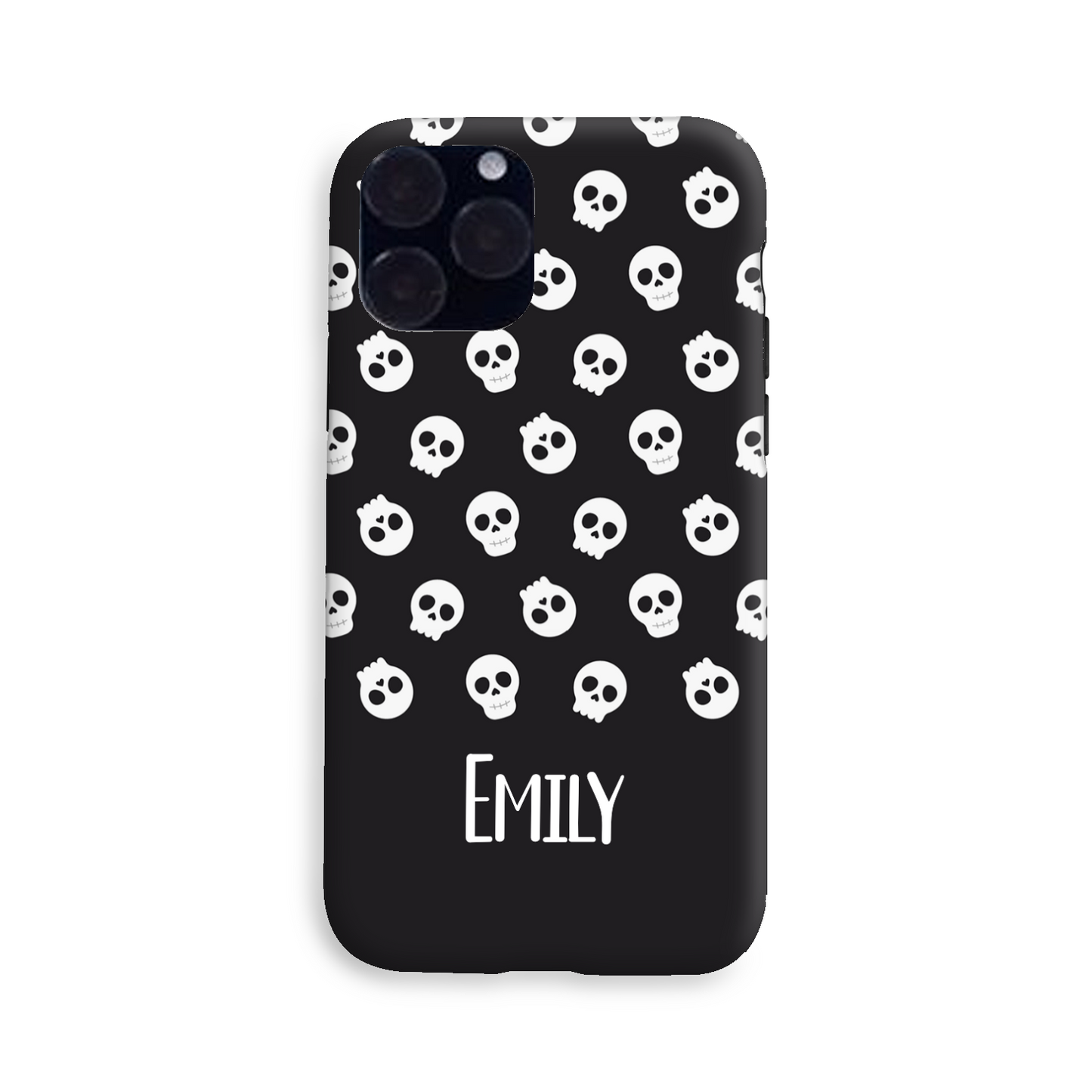 Personalised Black Skulls Tough Phone Case