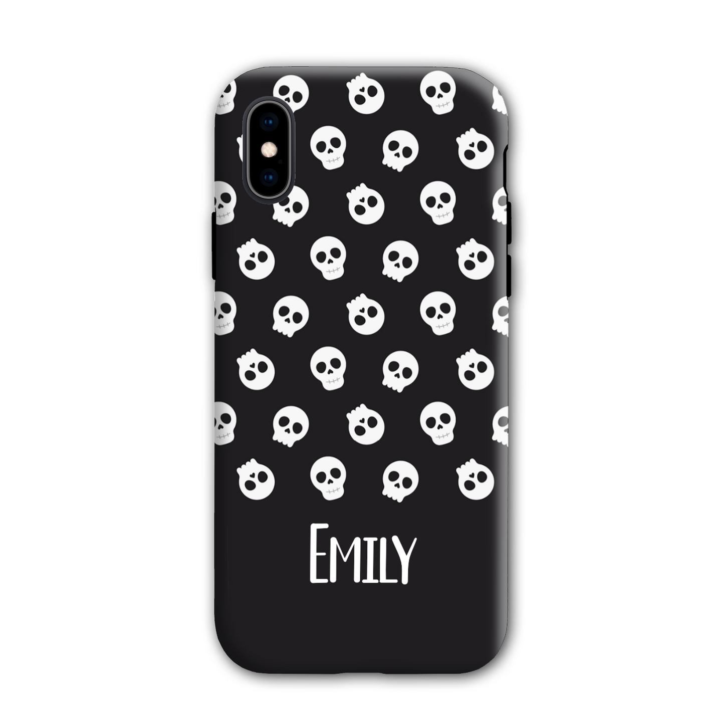Personalised Black Skulls Tough Phone Case